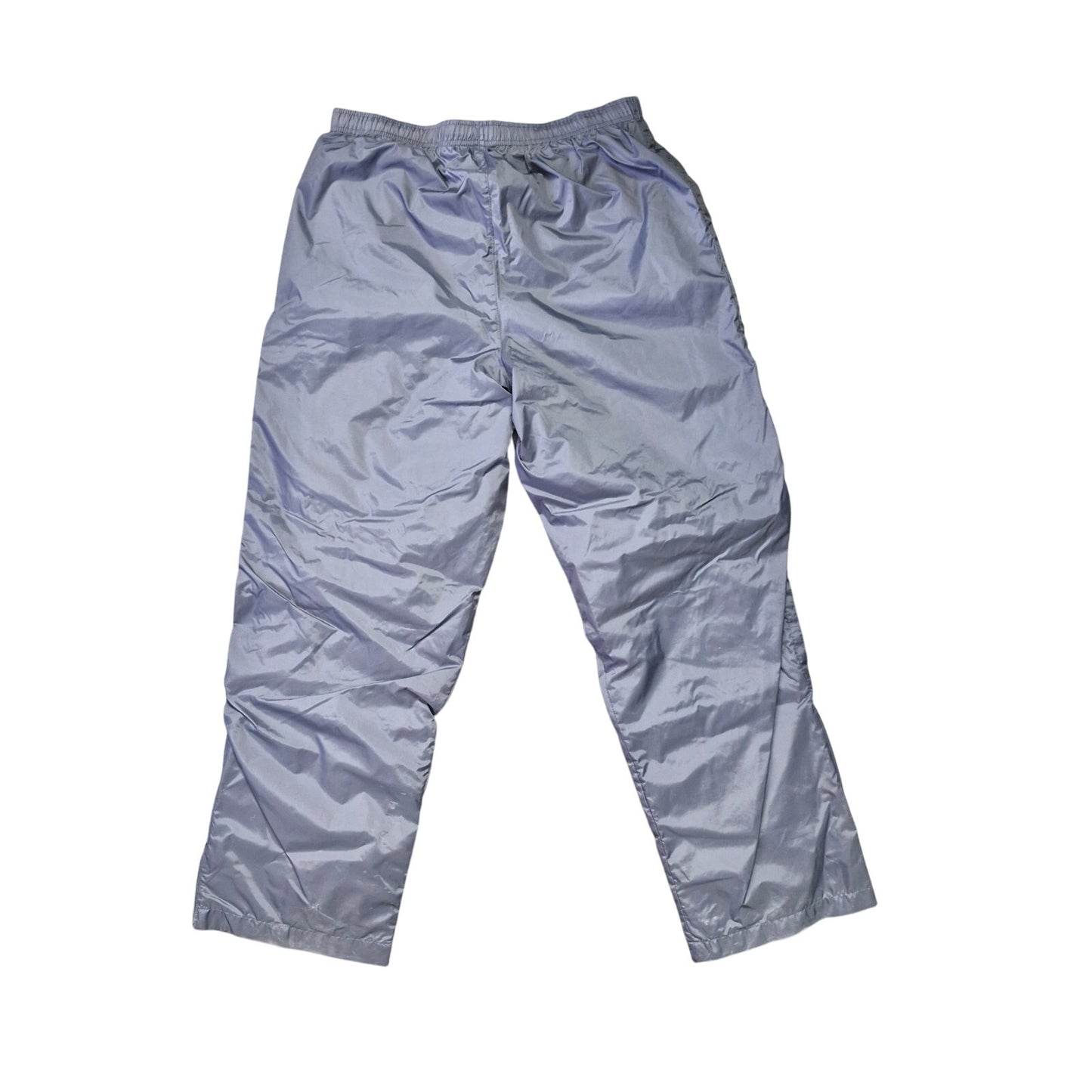 Nike Windbreaker Track Pants XL Gray 90s Lined Ankle Zip Parachute Streetwear