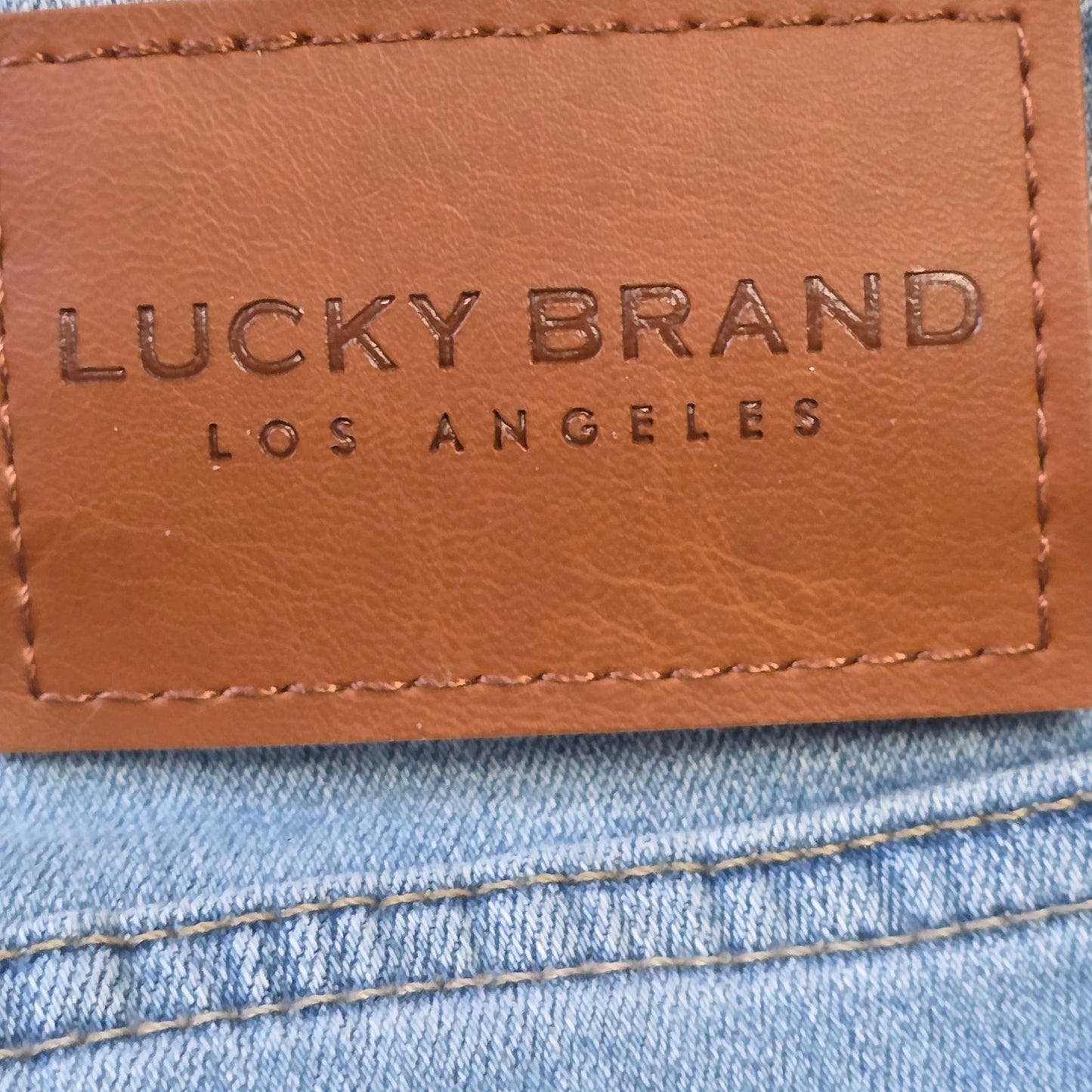 Lucky Brand Mid Rise Ripped Jeans Women’s 26 Light Wash Ankle