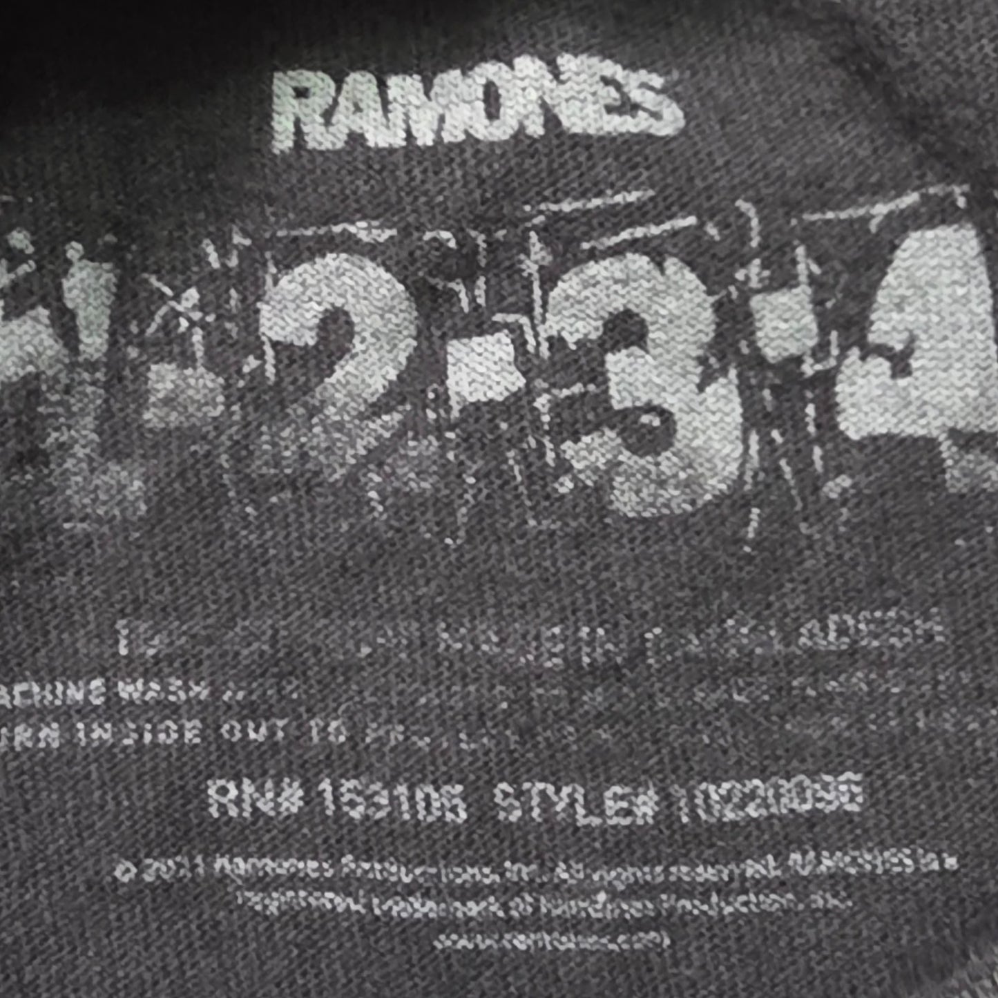 Ramones 1234 Graphic T-Shirt Men M Black Punk Rock Band Tee