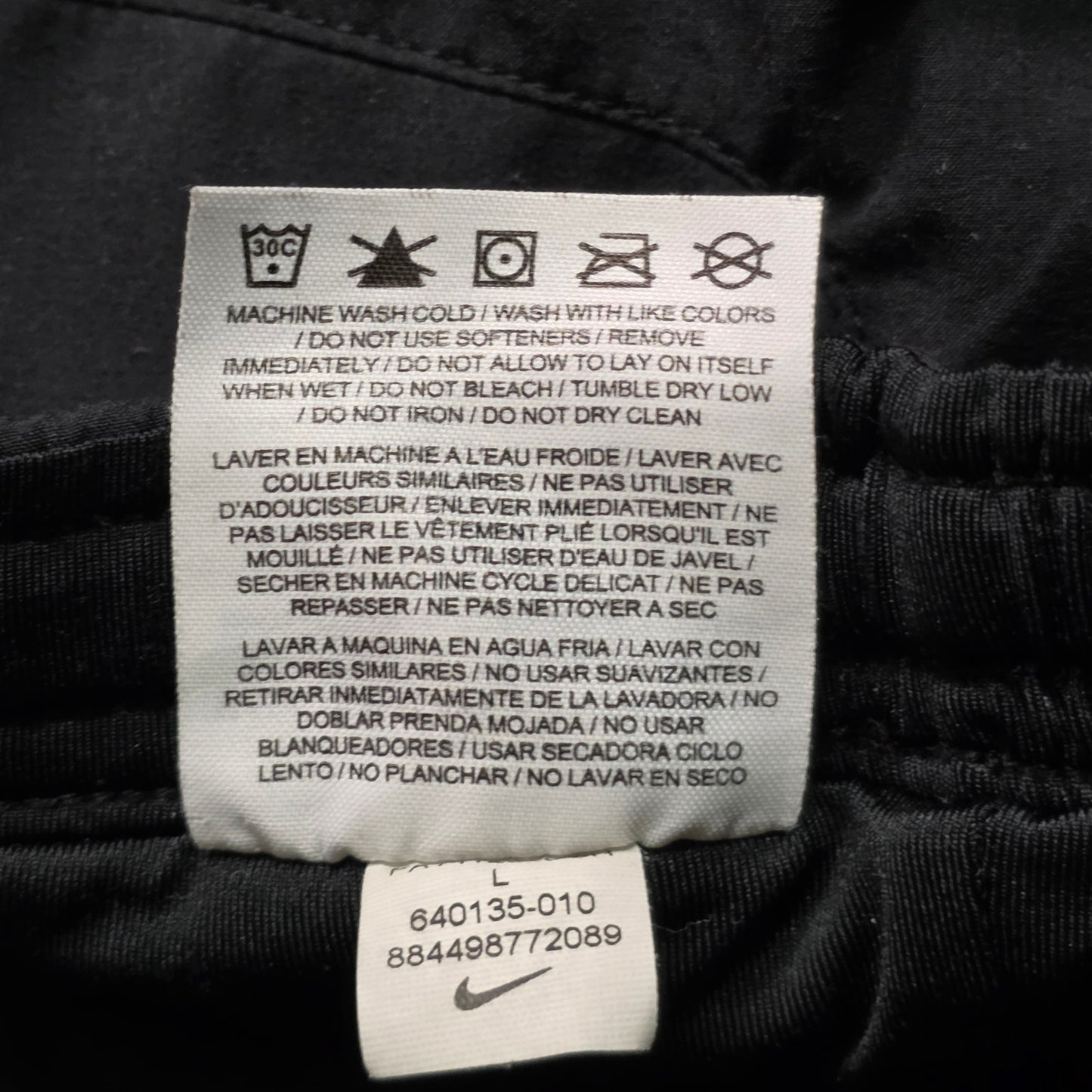 Nike 2-in-1 Running Shorts Men’s L Black / White Lined Stretch