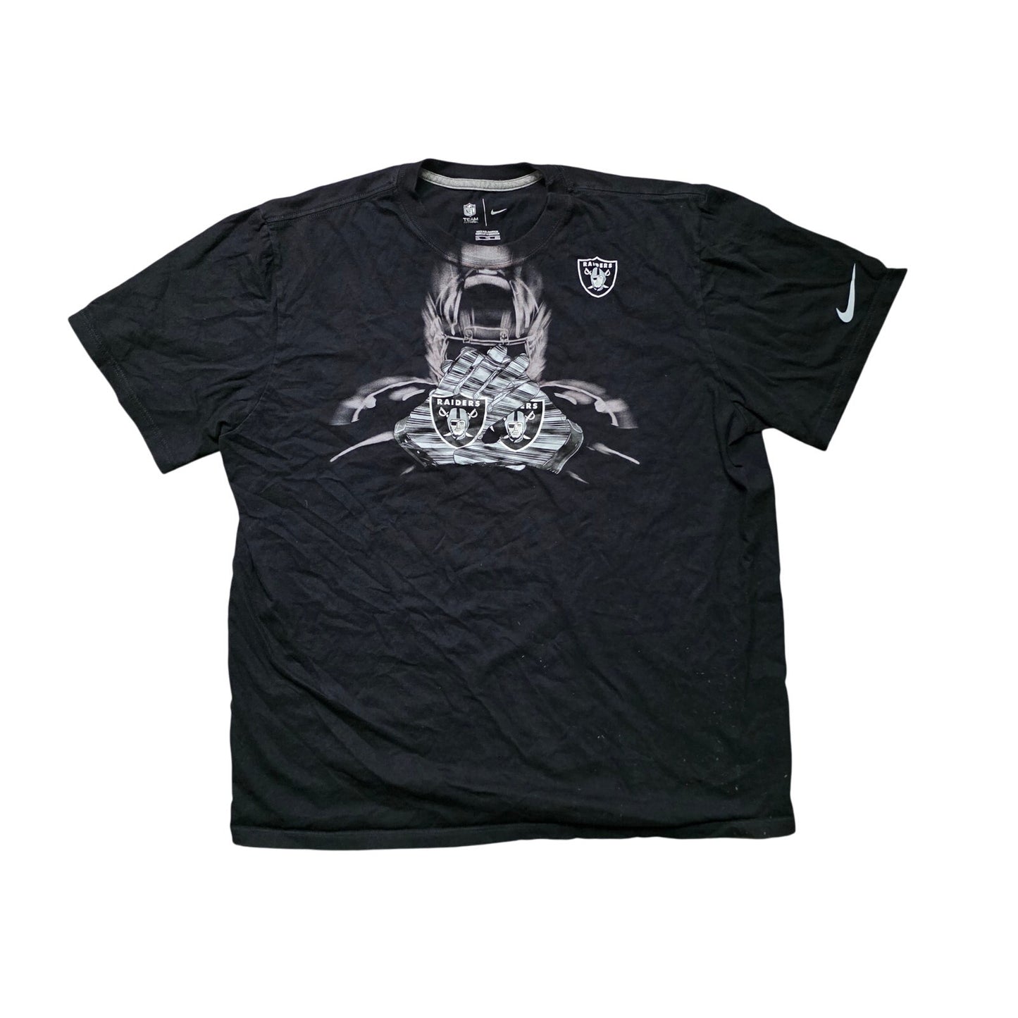 Nike NFL Las Vegas Raiders T-Shirt Men XXL Black Team Logo