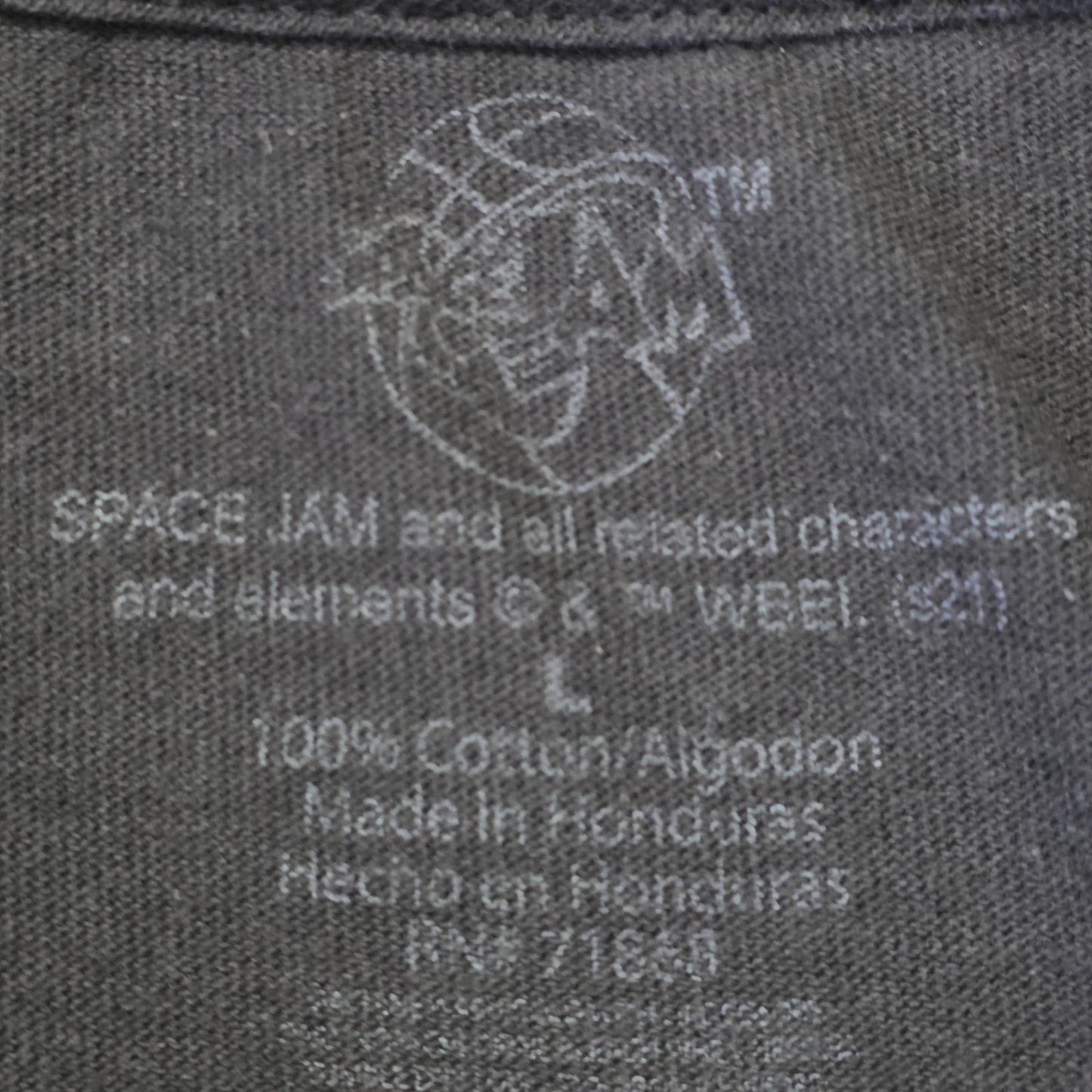 Space Jam Graphic T-Shirt Men’s L Black Looney Tunes + Free DVD