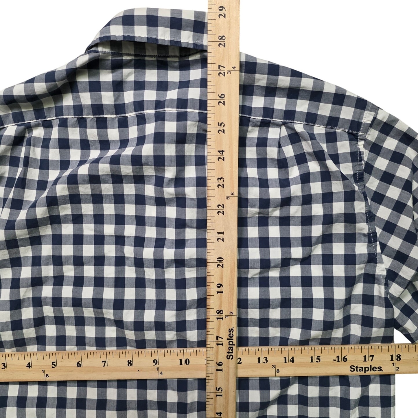 J. Crew Slim Fit Button-Down Shirt Men’s Small Blue Gingham Check