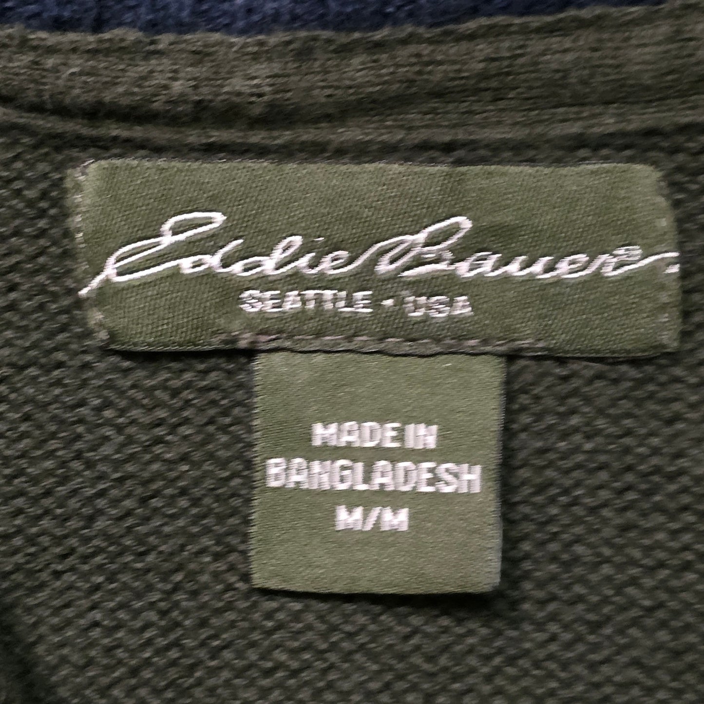 Eddie Bauer Combed Cotton Pullover Sweater Men’s M Green