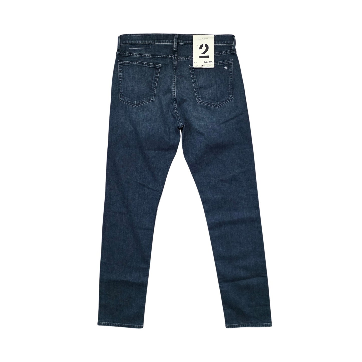Rag & Bone Fit 2 Slim Jeans Men 34x32 Blue Denim