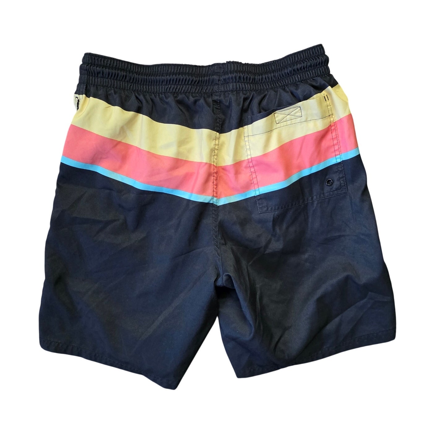 Old Navy Men’s Charcoal Striped Swim Trunks Size M