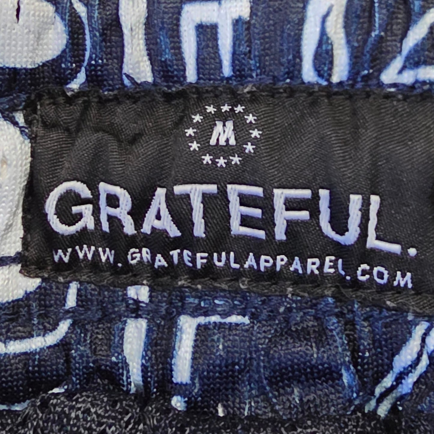 Grateful Apparel Mesh Shorts Men’s M Blue White Paisley bandana style