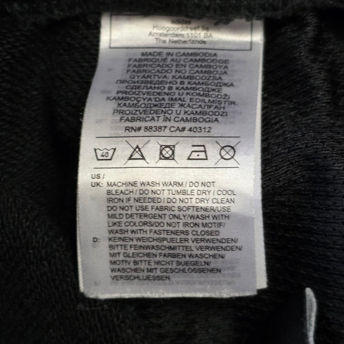 Adidas Sportswear Future Icons Logo Graphic Pants Men’s Medium Black Cotton Blend - no drawstrings