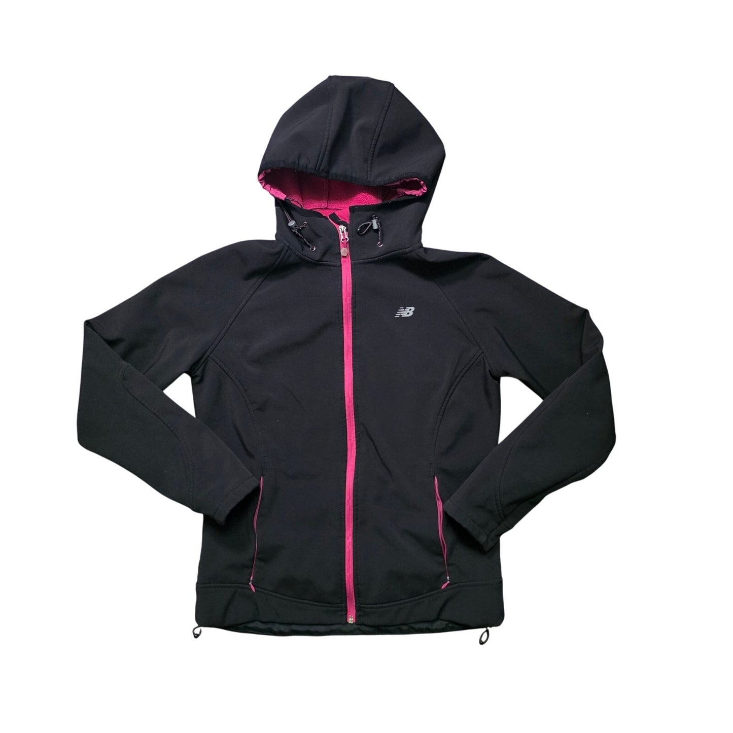 New Balance Windbreaker Jacket Womens S Black Pink Running Lightweight