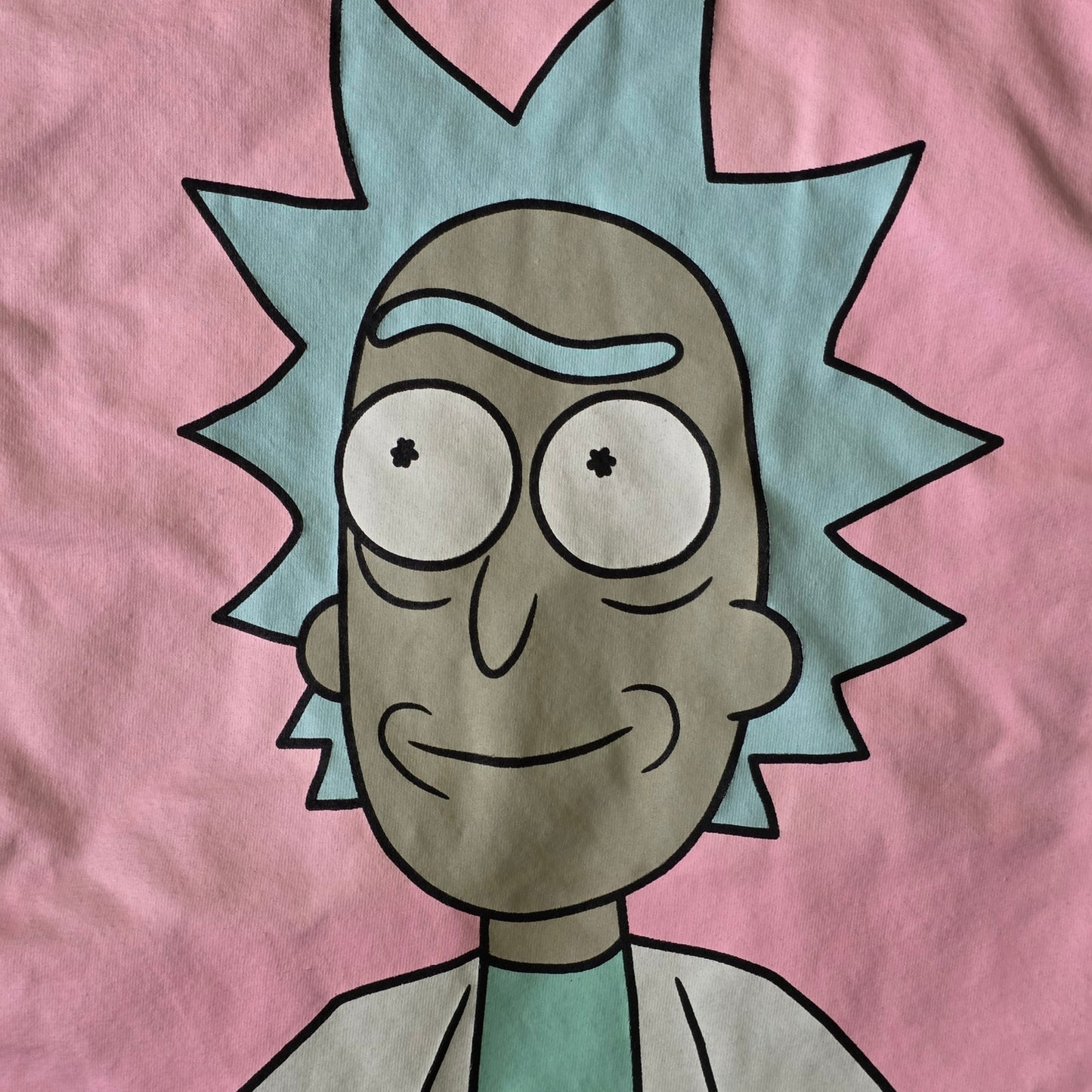 Old Navy Rick and Morty T-Shirt Men’s M Black Pink Graphic Cartoon Tee