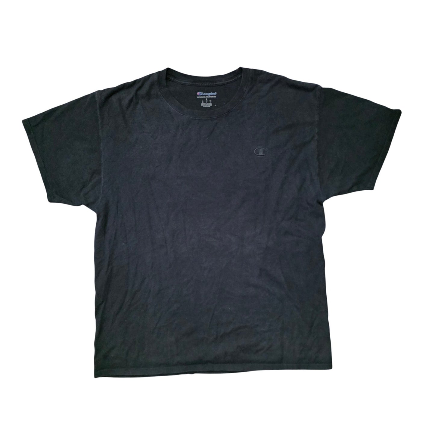 Champion Basic Authentic T-Shirt Men’s Large Black Crew Neck Athletic