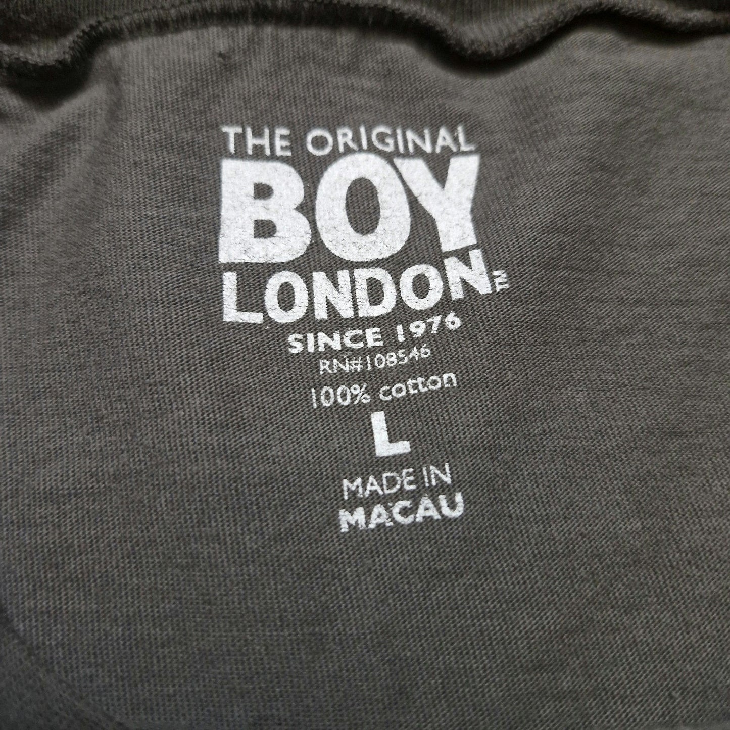 BOY LONDON Men’s Long Sleeve Shirt Size L Metallic Logo Graphic Streetwear