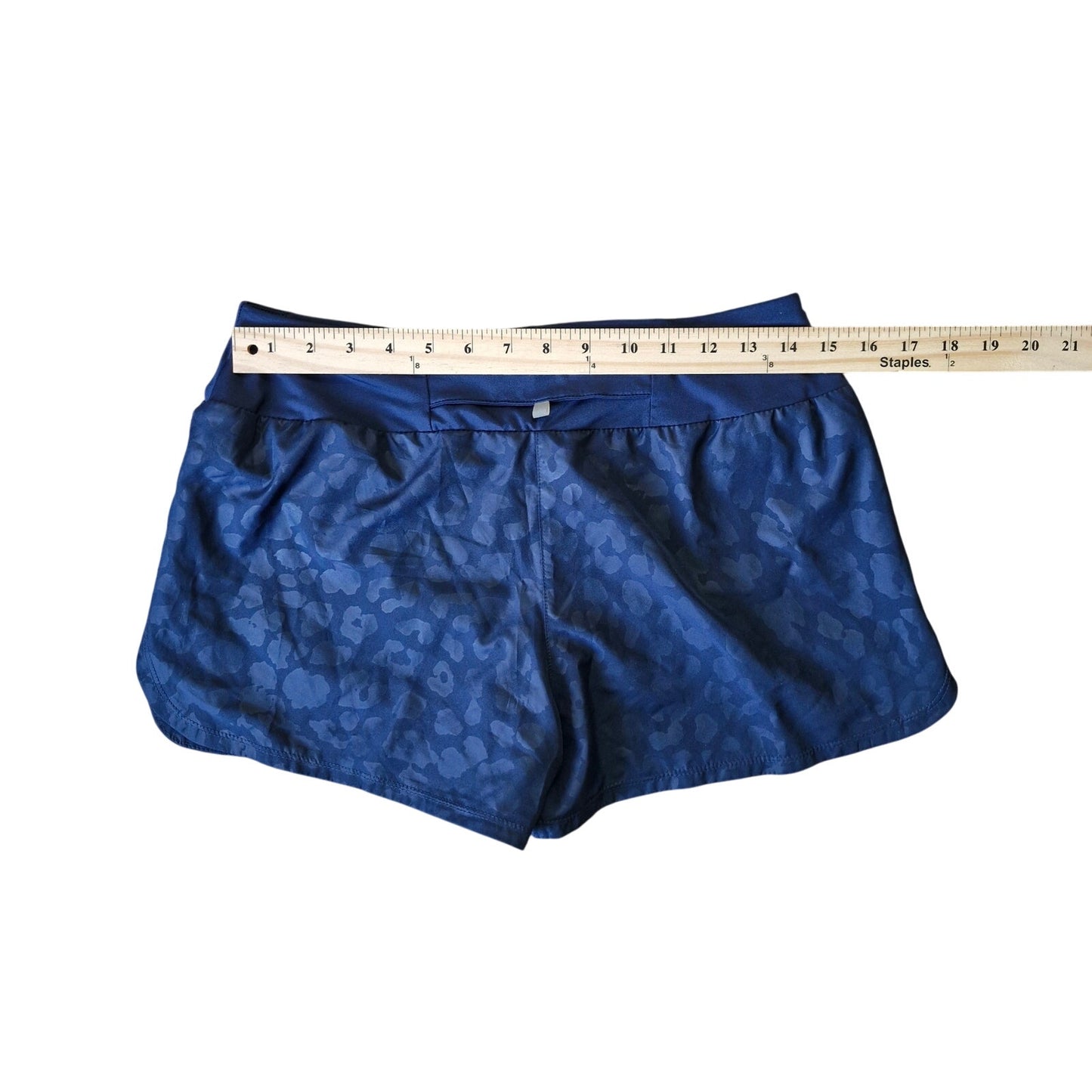 Nike Dri-Fit Blue Cheetah Print Running Shorts Women’s Size Medium