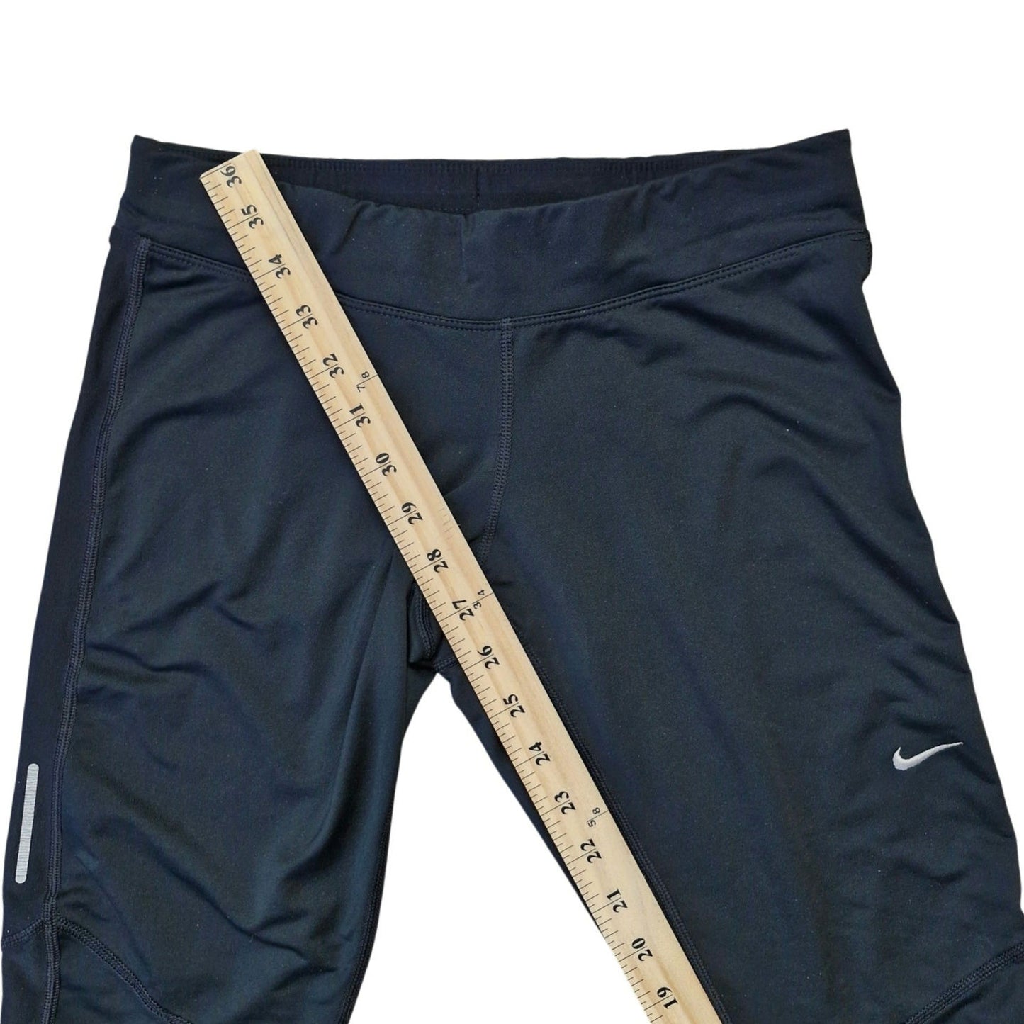 Nike Dri-Fit Women’s Running Pants Black Size Medium Zip Pocket & Drawstring