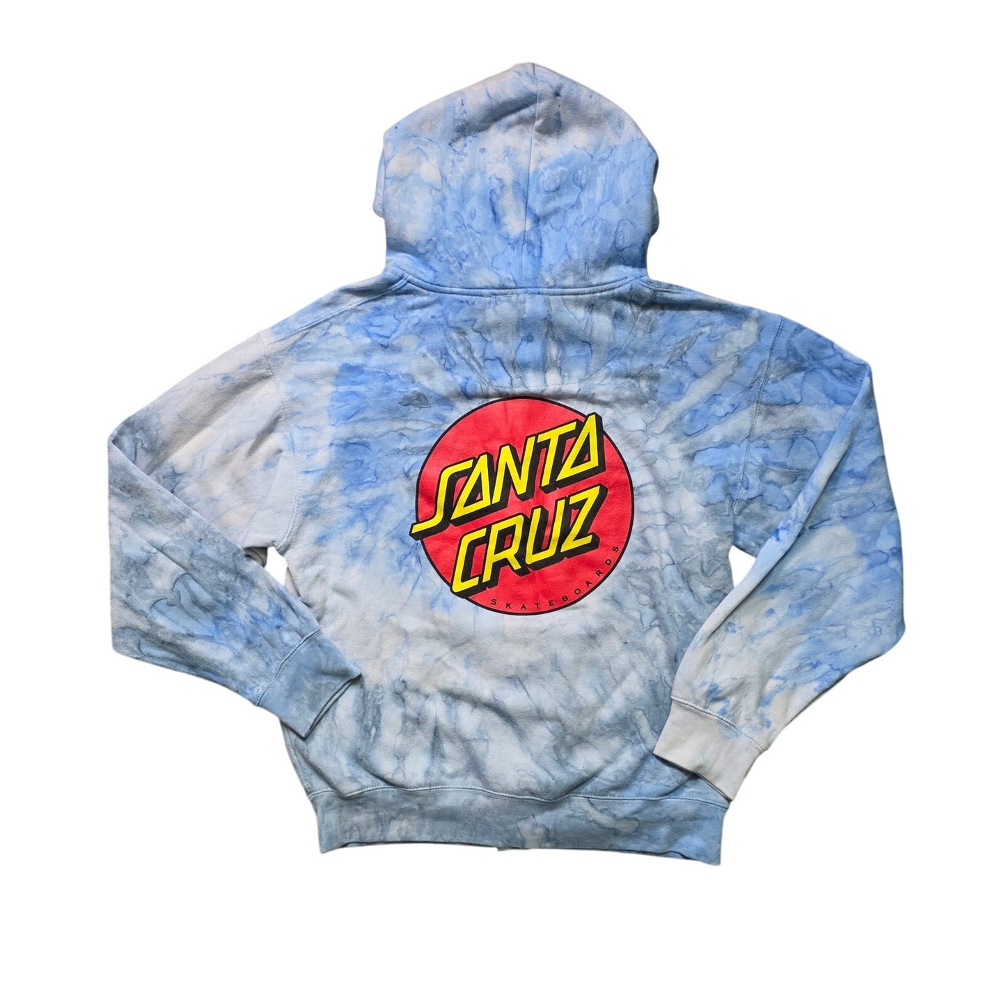 Santa Cruz Classic Dot Tie Dye Jacket Men L Blue Lagoon Full Zip
