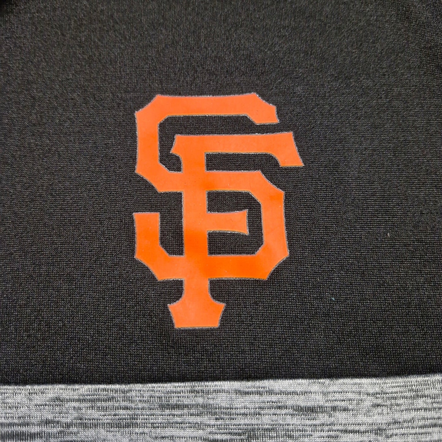 Majestic SF Giants Polo Shirt Men’s Large Gray Black Short Sleeve