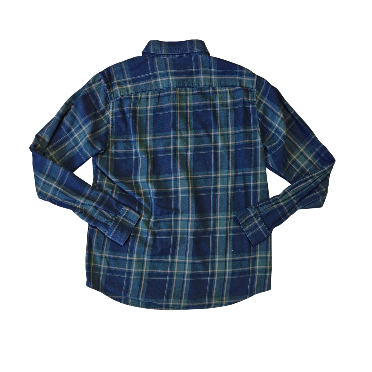 Slate & Stone Blue Green Plaid Button Down Shirt Men’s Size Small