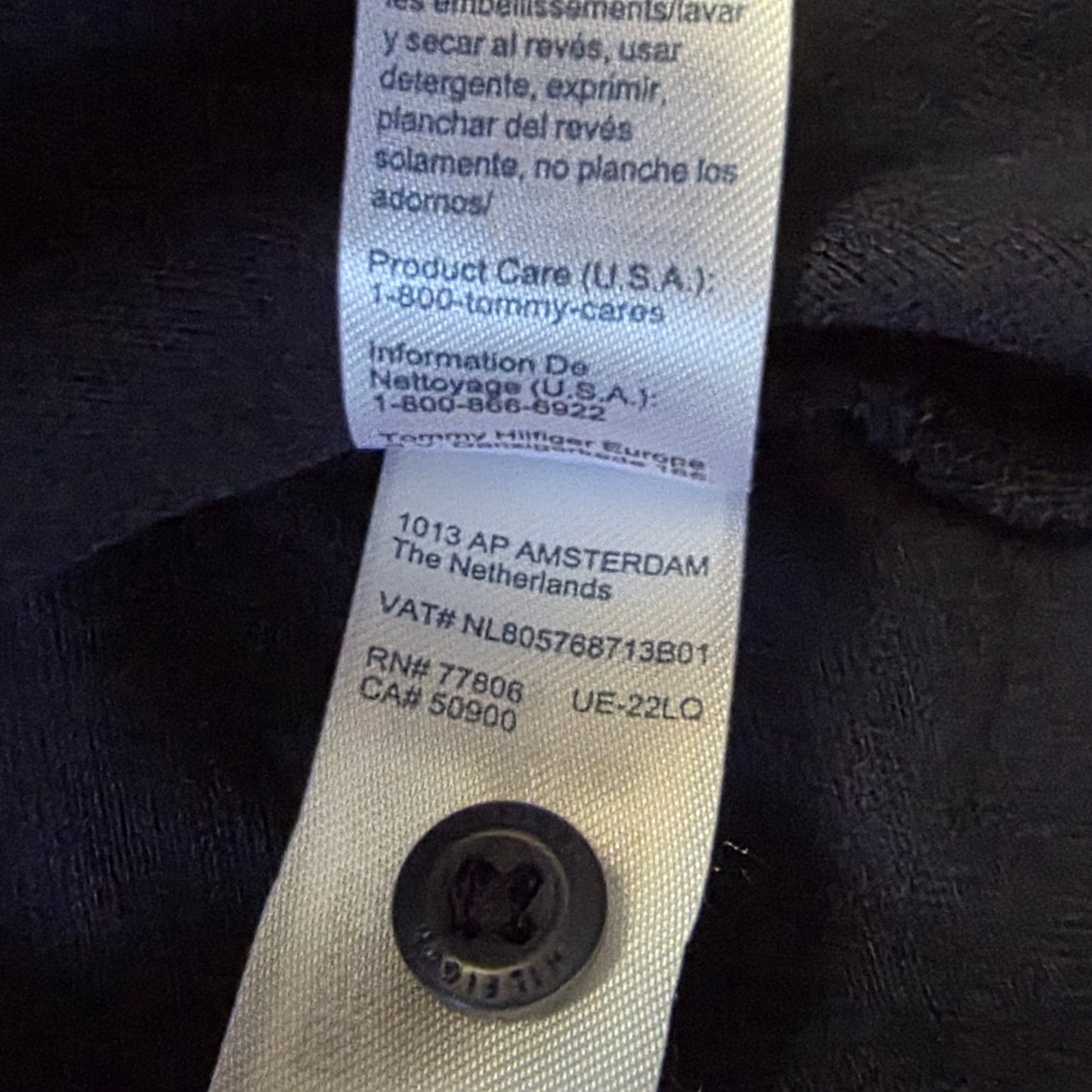 Tommy Hilfiger Polo Shirt Men’s Medium Navy Logo Short Sleeve