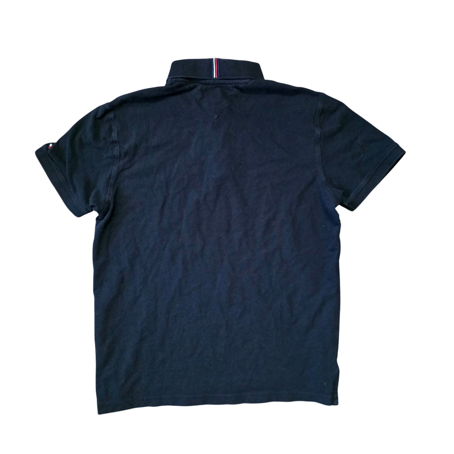 Tommy Hilfiger Polo Shirt Men’s Medium Navy Logo Short Sleeve