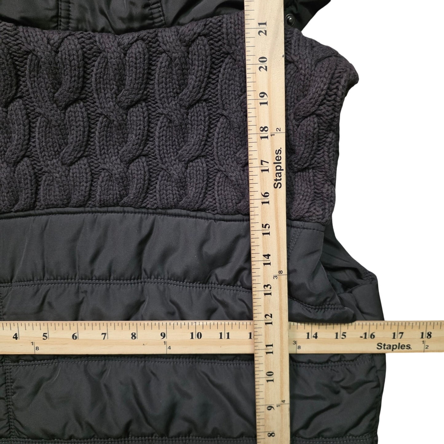 Aéropostale Puffer Jacket Women’s M Black Knit Top / Polyester Filled