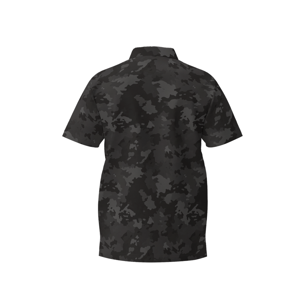 Black Camo Performance Golf Polo