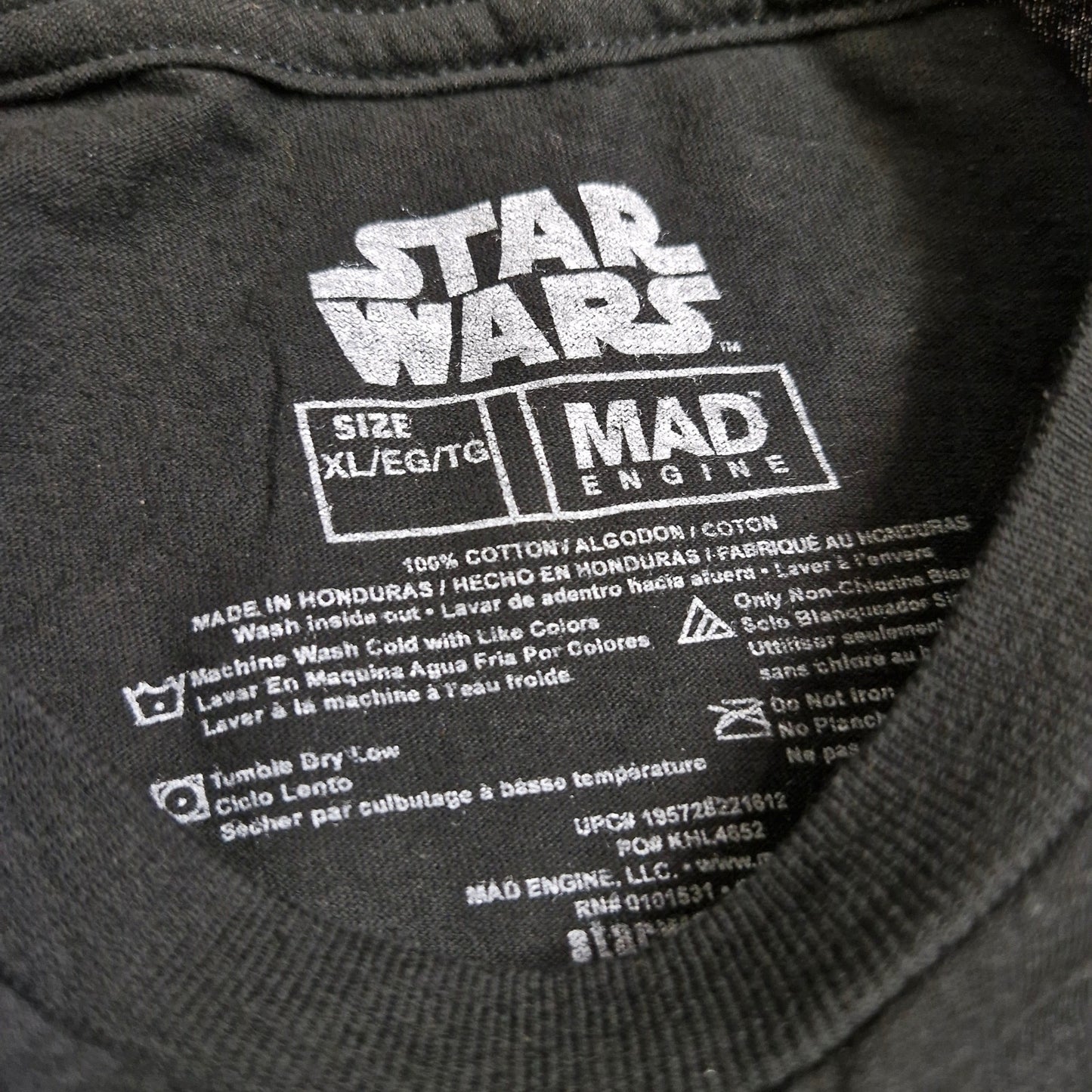 Star Wars The Mndalorian Black Short Sleeve Graphic Tee XL