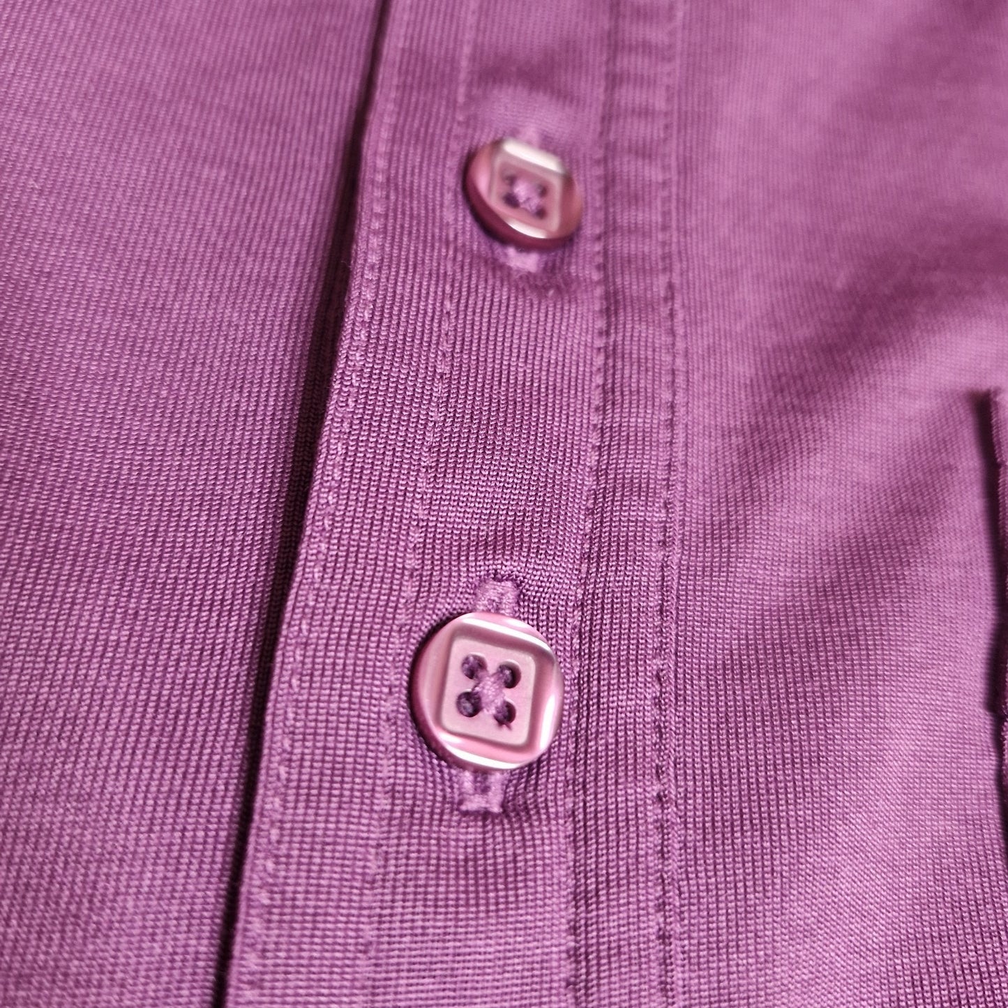 Travis Mathew Polo Shirt Mens Medium Purple Lightweight Cotton Blend Casual Golf