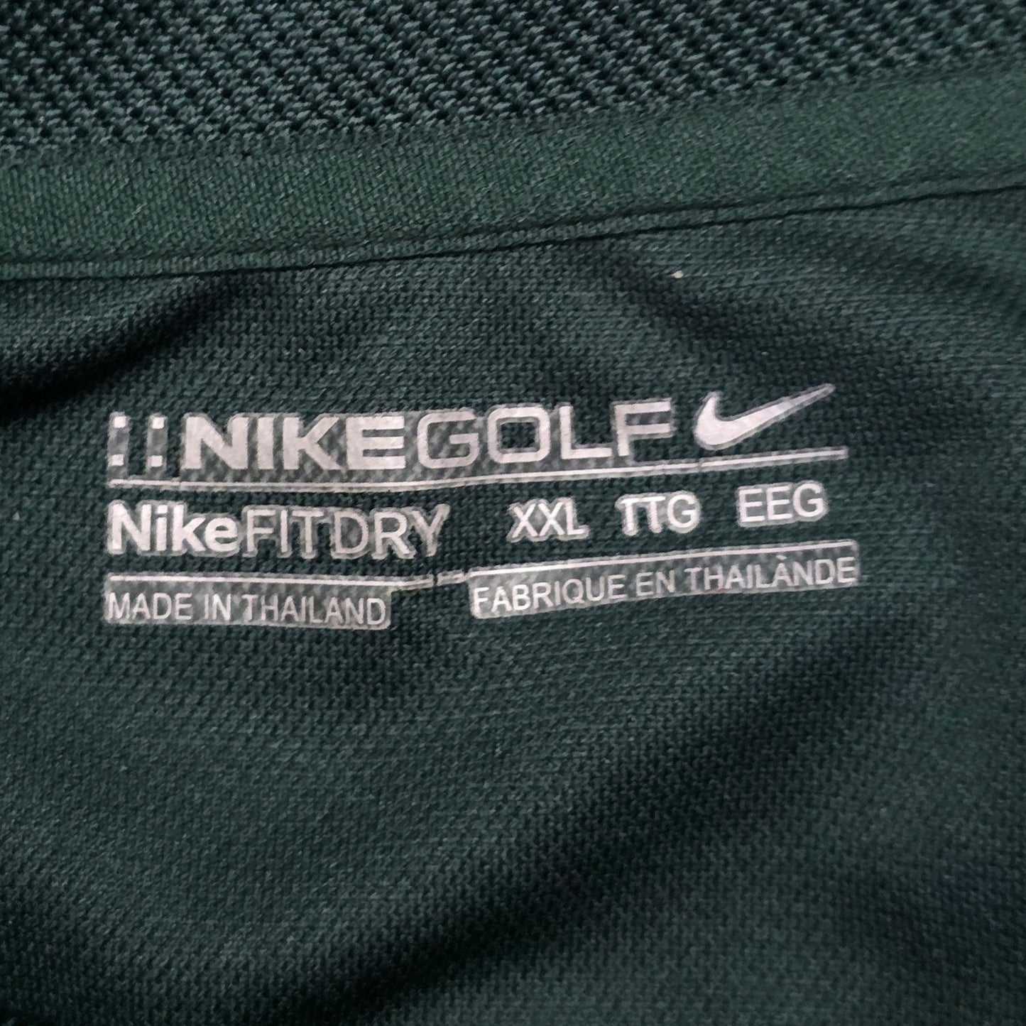 Nike Golf Polo Shirt Men’s XXL Green Presidents Cup Logo Dri‑Fit Performance