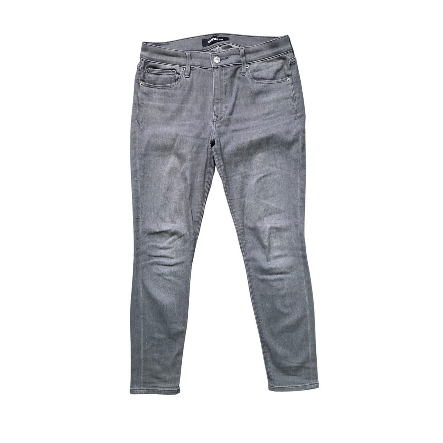 Express Mid Rise Legging Jeans Women’s 10S Gray Stretch Denim