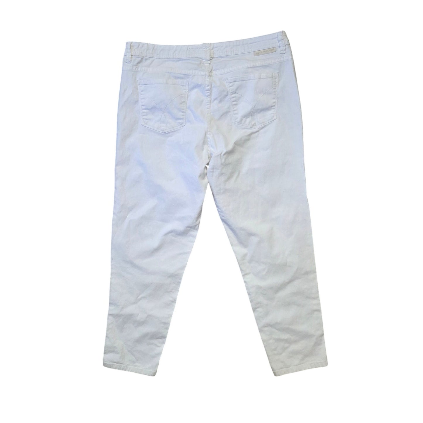 Calvin Klein Jeans Skinny Crop Pants Womens 14 White