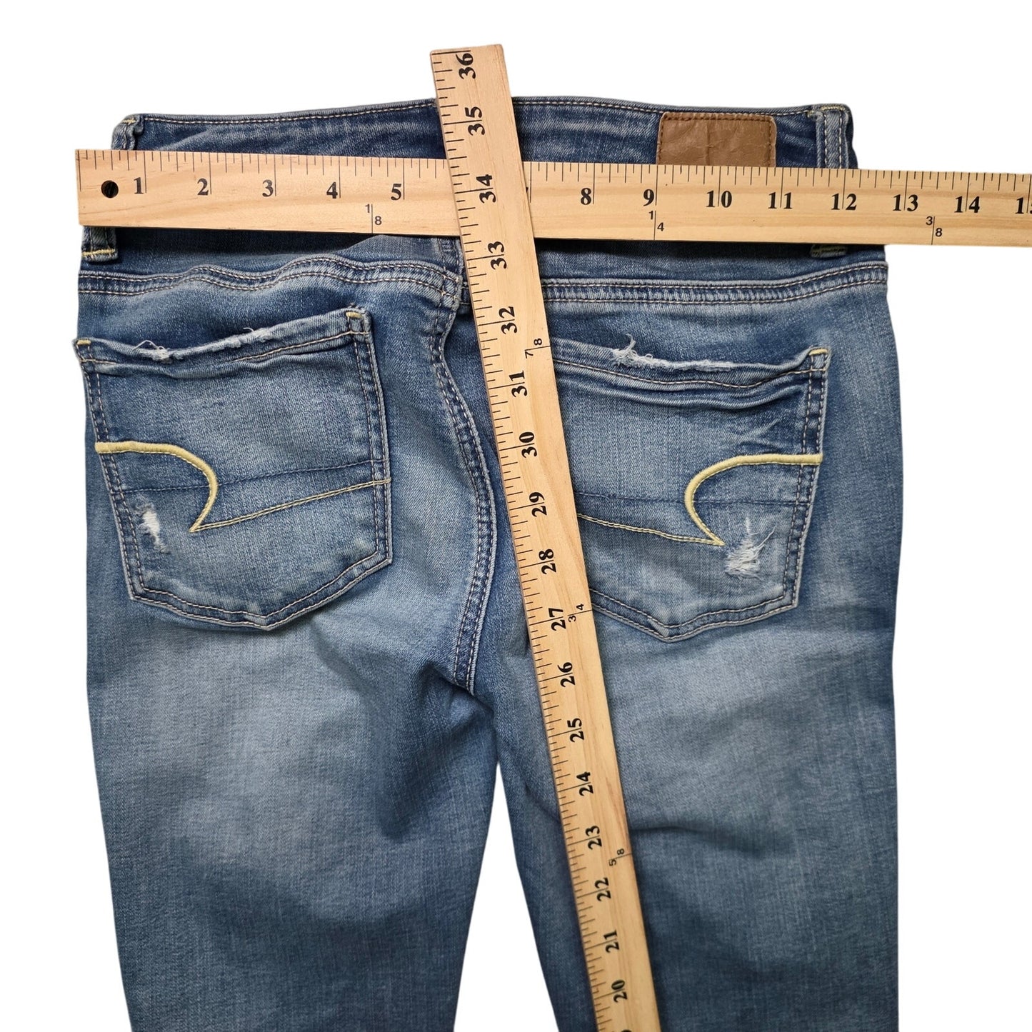American Eagle Super Super Stretch Distressed Jegging Jeans Women’s Size 4 Medium Wash
