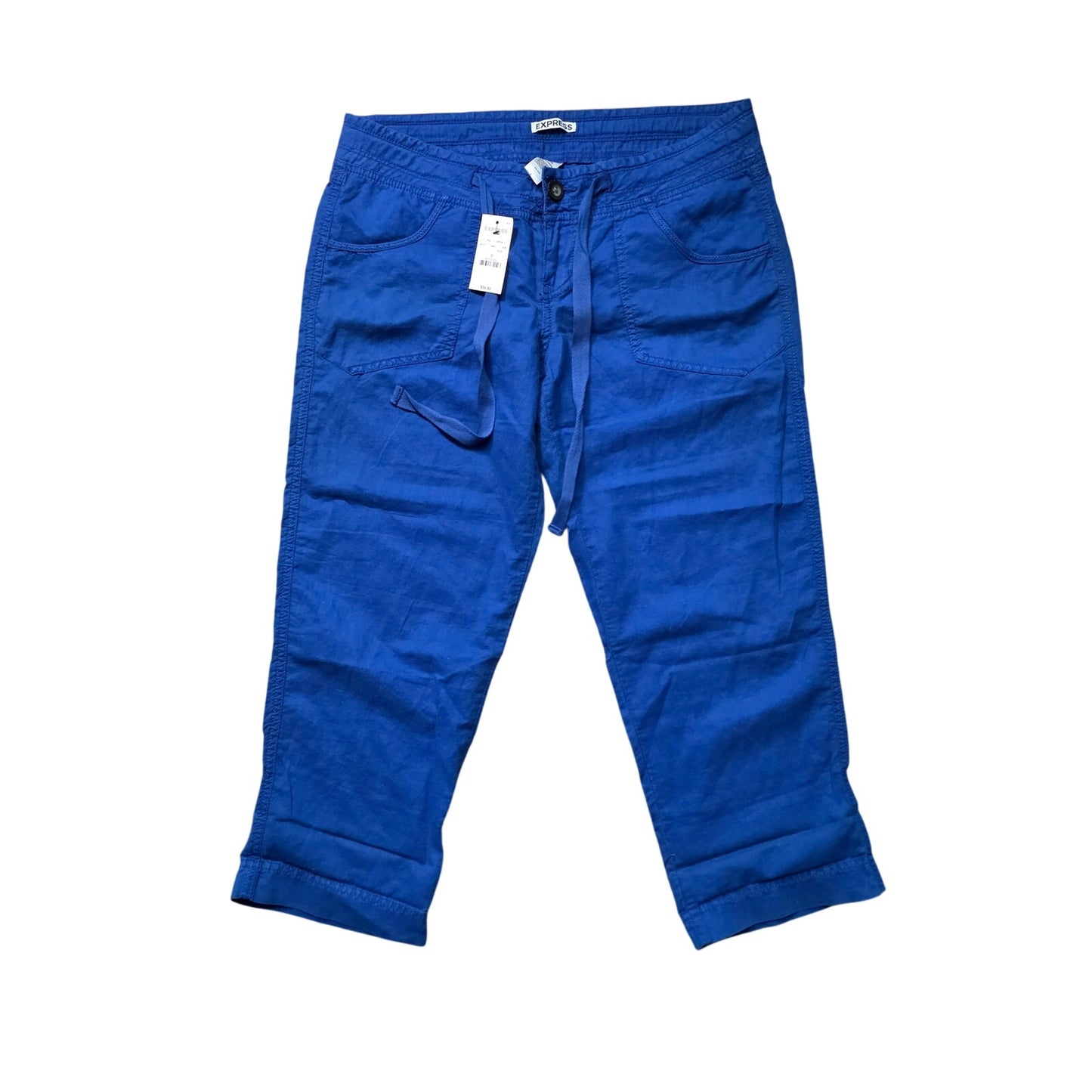 Express Casual Linen Pants Women’s 8 Cobalt Blue NWT
