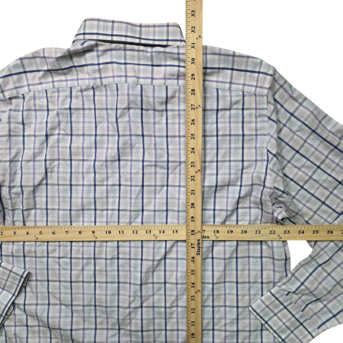 Banana Republic Purple Striped Non-Iron Button Up Shirt Men’s XL