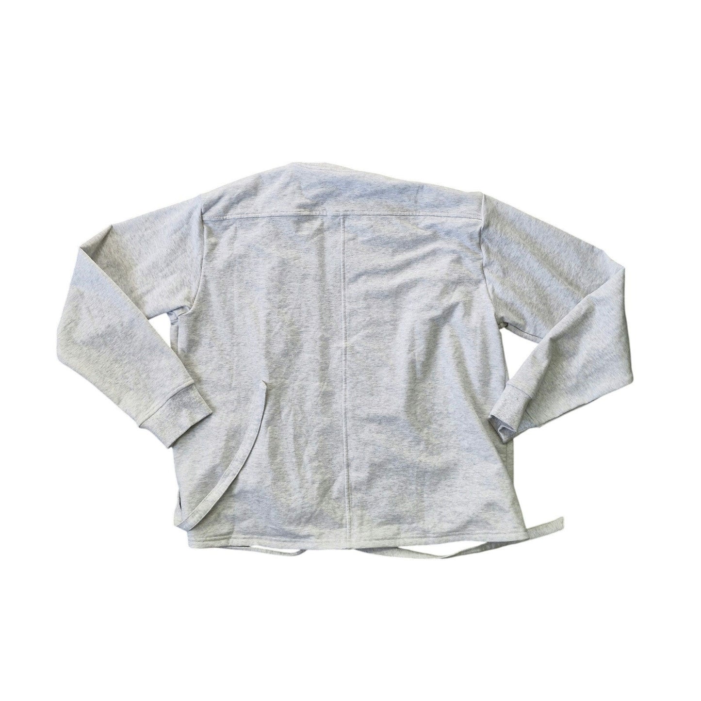 Athleta Retroterry Wrap Sweatshirt Gray Womens Medium
