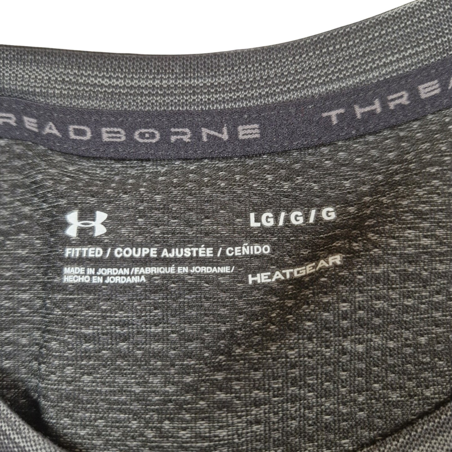 Under Armour Threadborne Fitted Heatgear Short Sleeve Athletic T Shirt Mens L