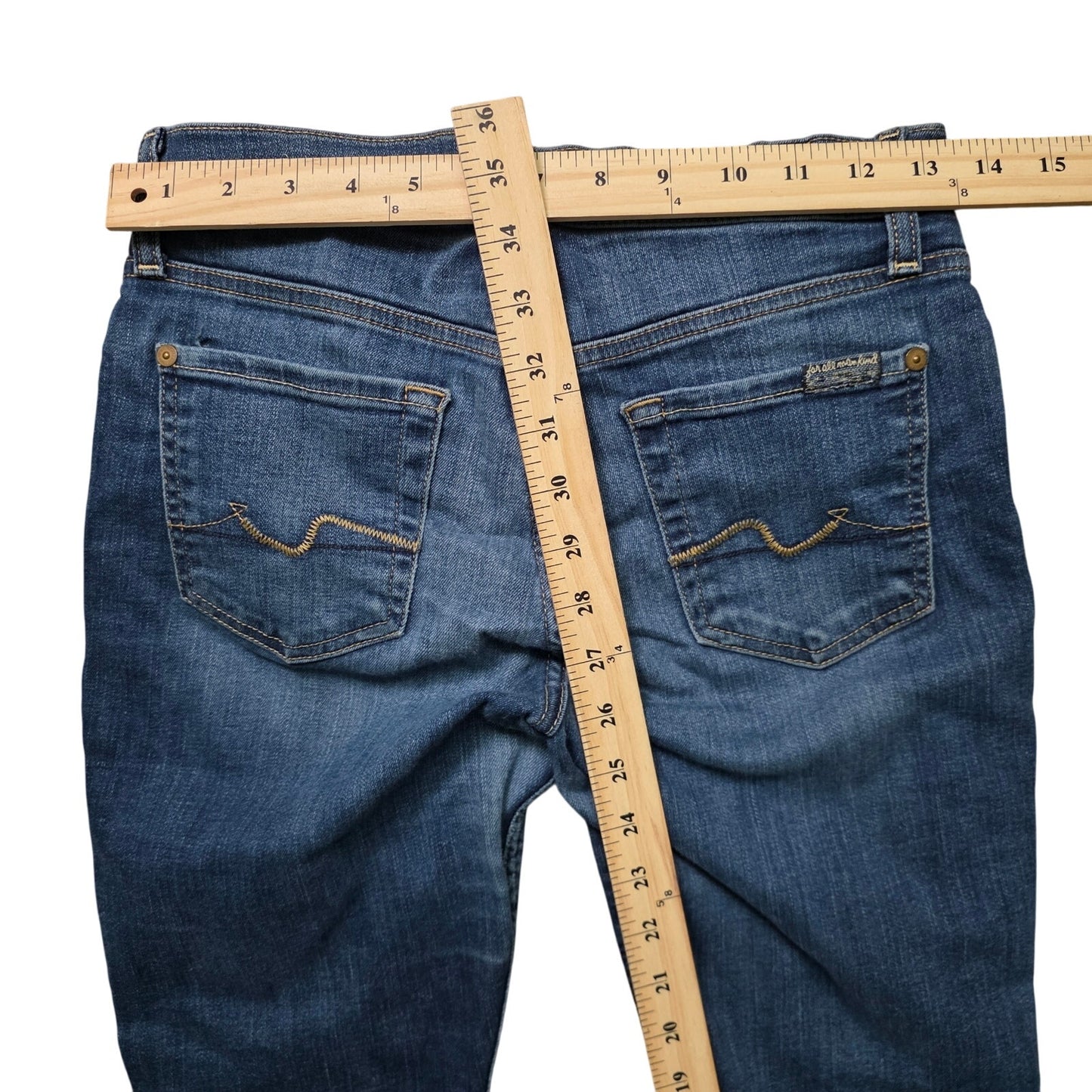 7 For All Mankind Gwenevere Ankle Skinny Jeans Women’s 25 Distressed Stretch