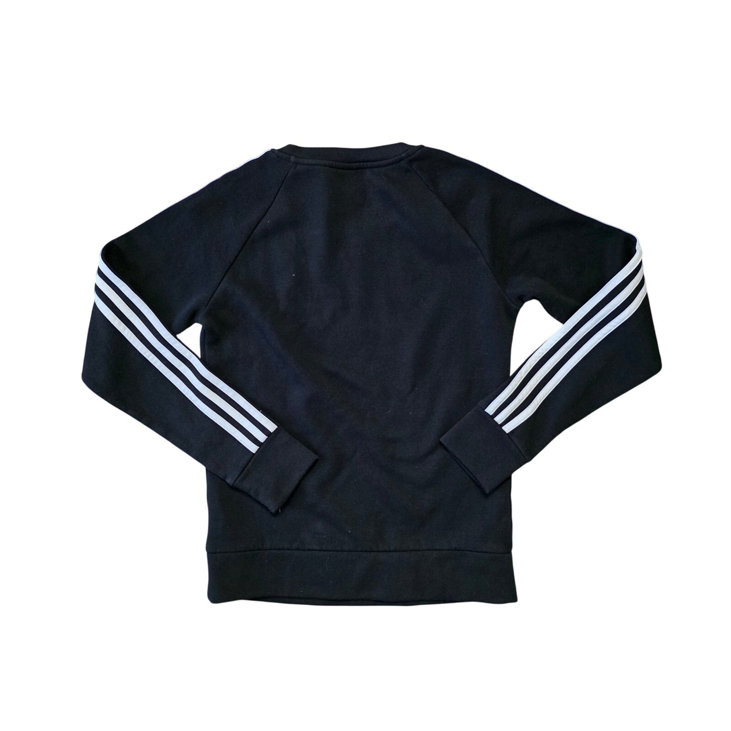 Adidas Pullover Sweatshirt Women’s XS Black White 3-Stripes Logo