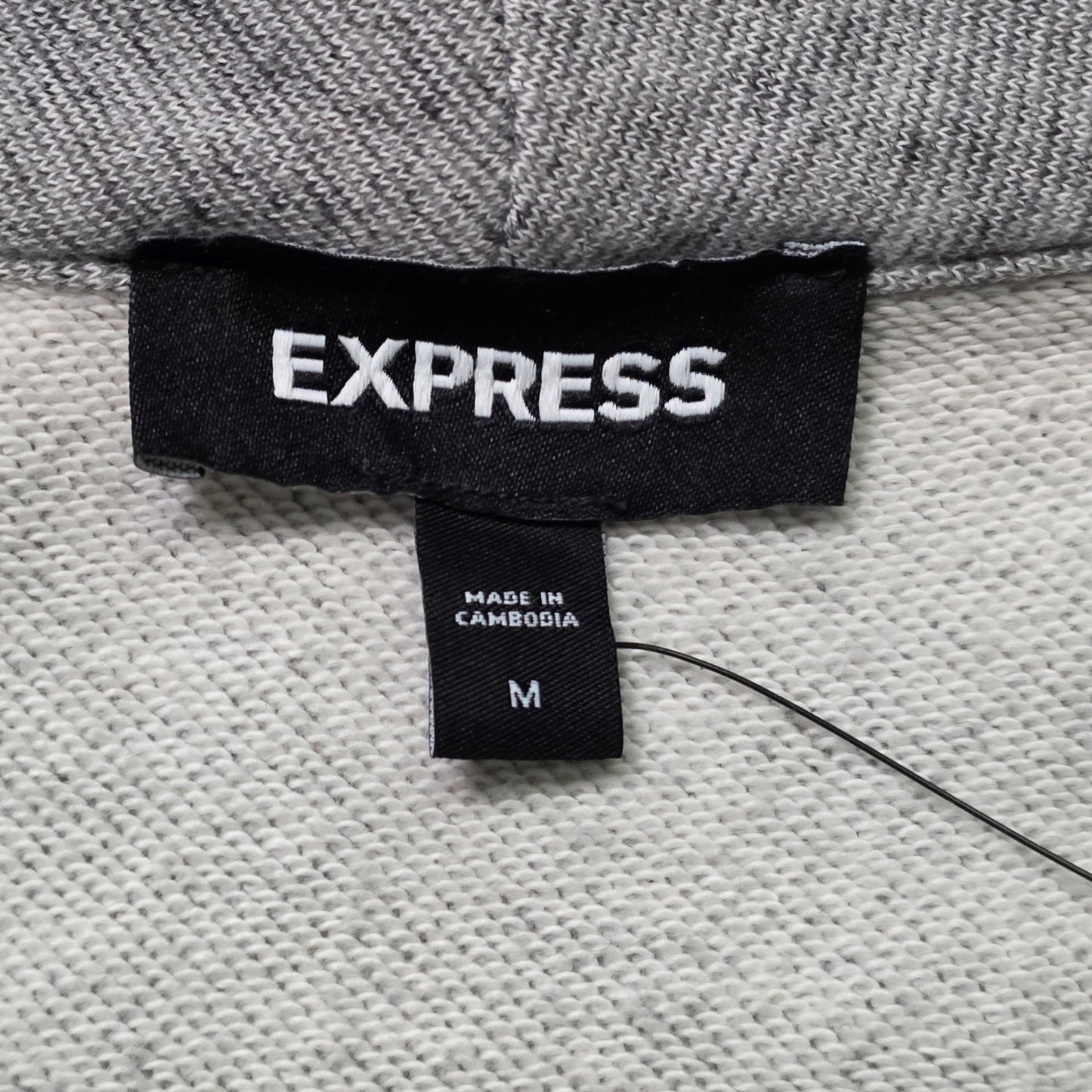 Express Cardigan Sweater Men M Gray Cotton Blend Button-Up