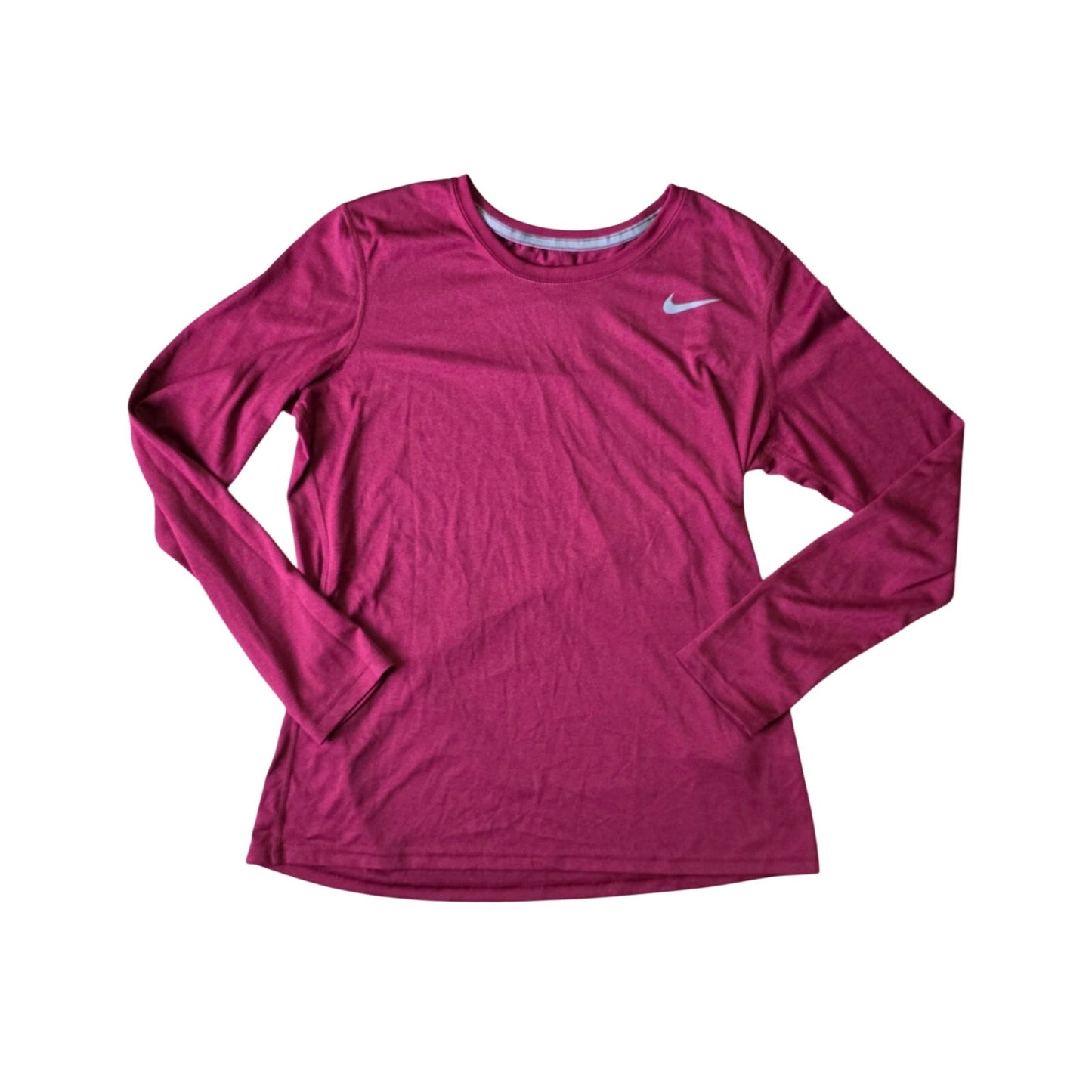 Nike Legend Long Sleeve T-Shirt Women’s L Maroon Dri-Fit Athletic Top