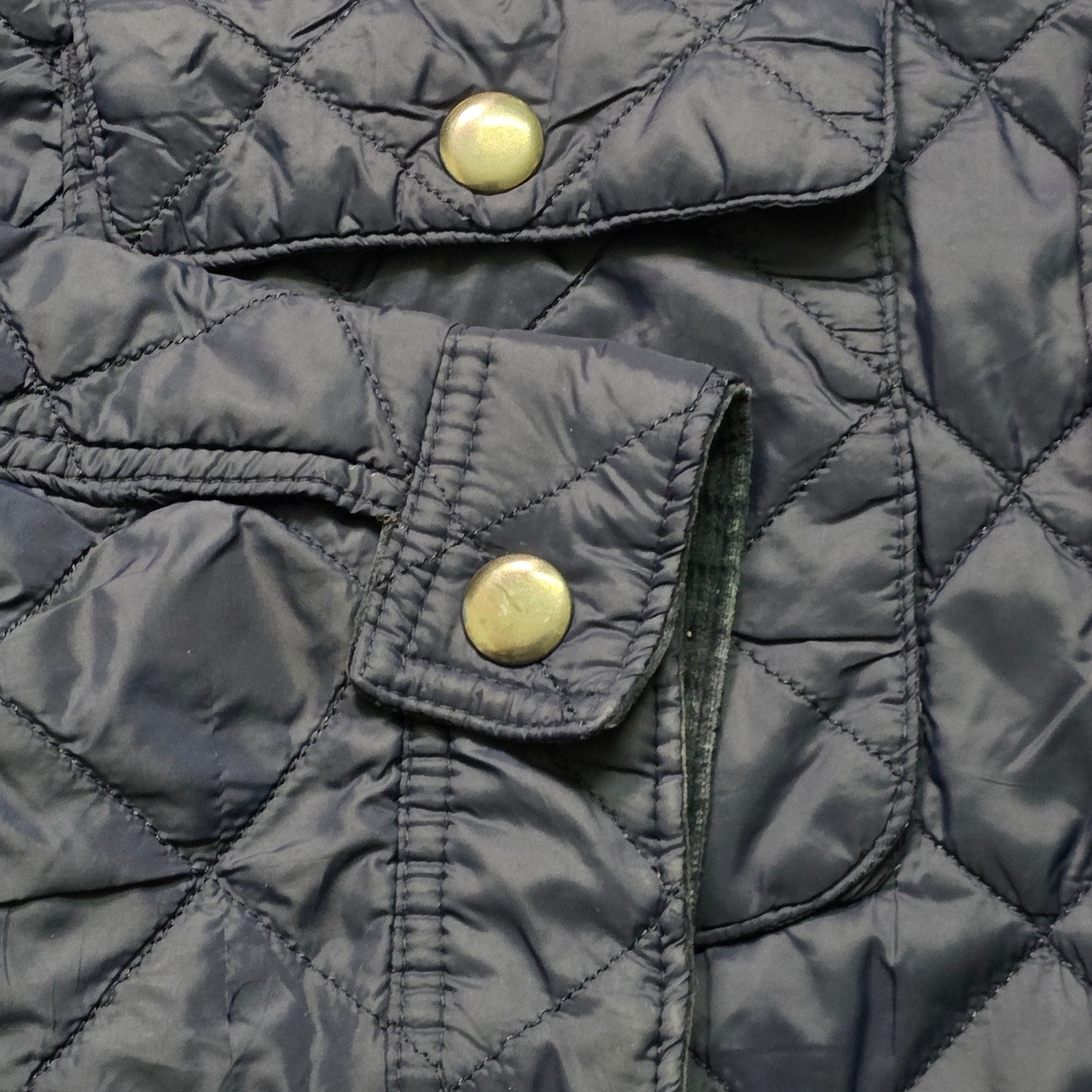 Old Navy Quilted Nylon Jacket Men XL Ink Blue