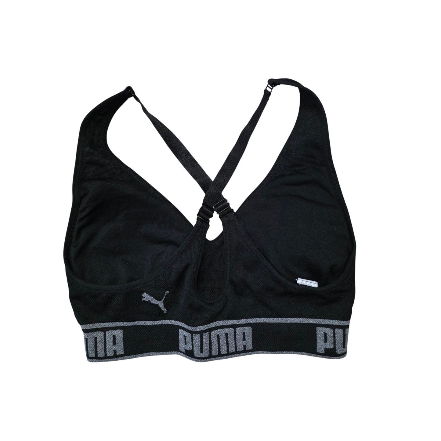 Puma Sports Bra Women’s Small Black Logo Band Crossback