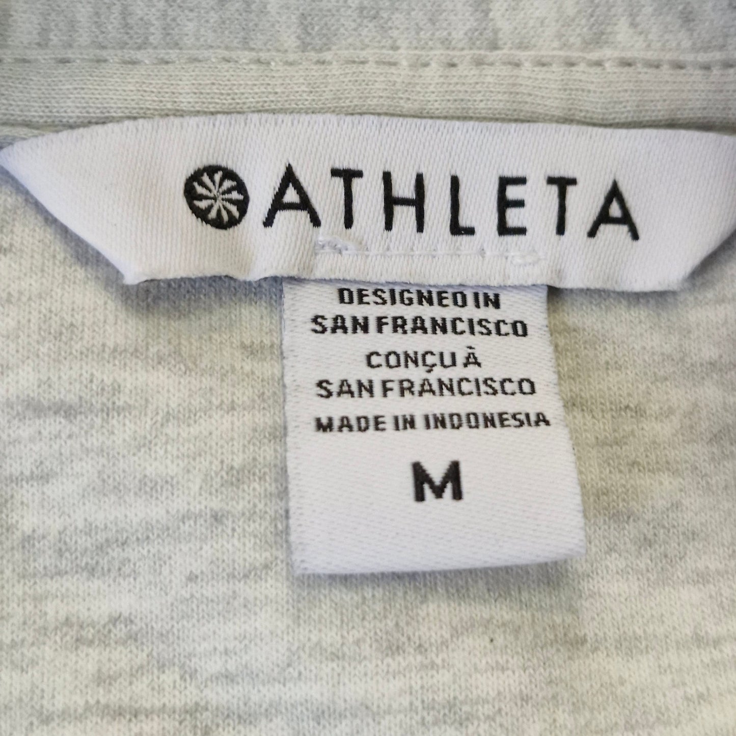 Athleta Retroterry Wrap Sweatshirt Gray Womens Medium