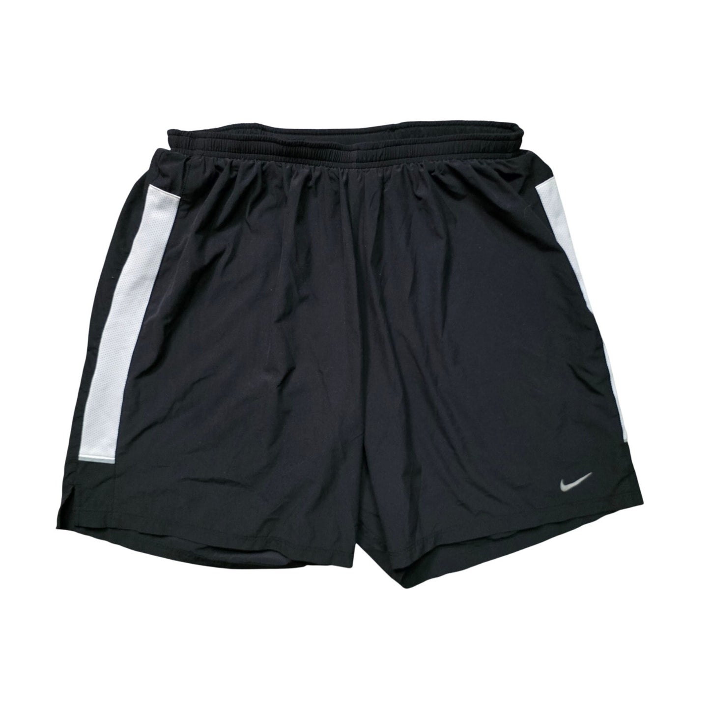 Nike 2-in-1 Running Shorts Men’s L Black / White Lined Stretch