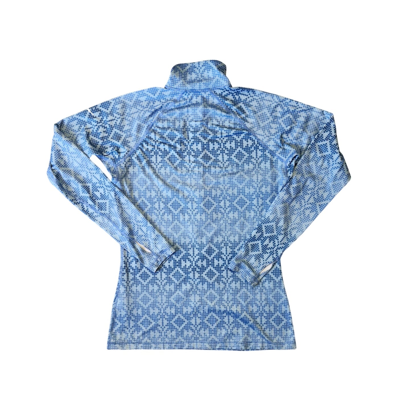 Nike Pro Golf Jacket Half Zip Blue Diamond Print Womens Large
