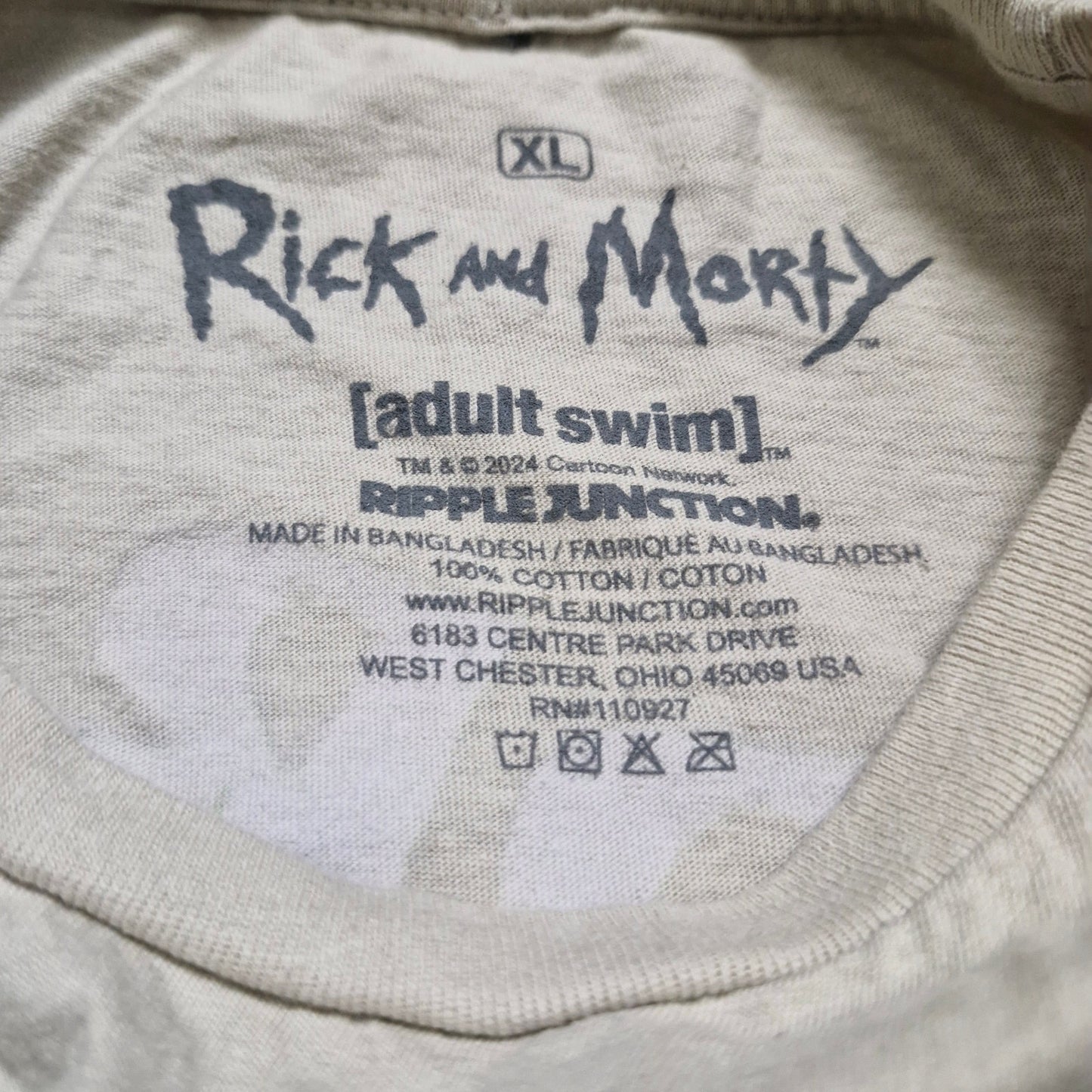 Rick and Morty “Wubba Lubba Dub Dub” T-Shirt Men’s XL Black Graphic Tee