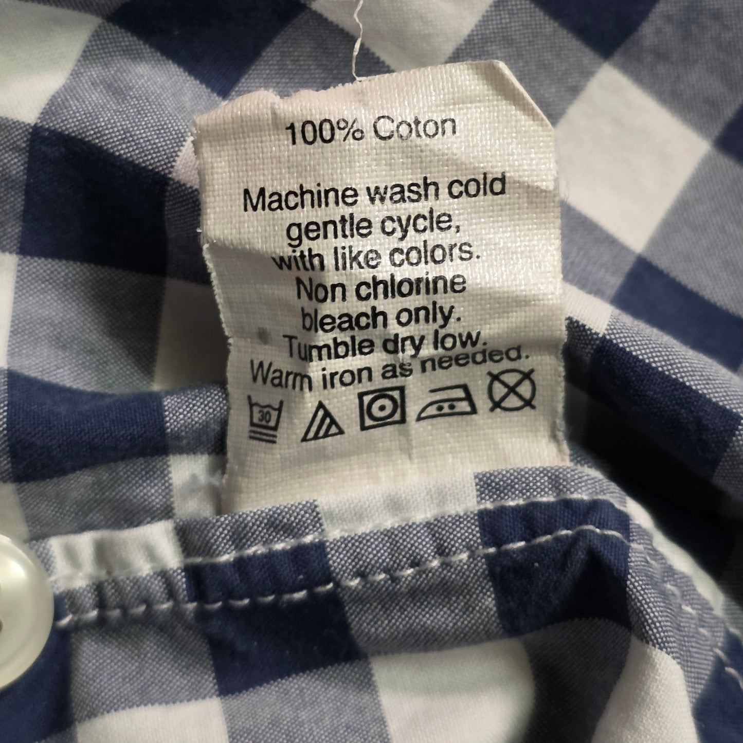 J. Crew Slim Fit Button-Down Shirt Men’s Small Blue Gingham Check