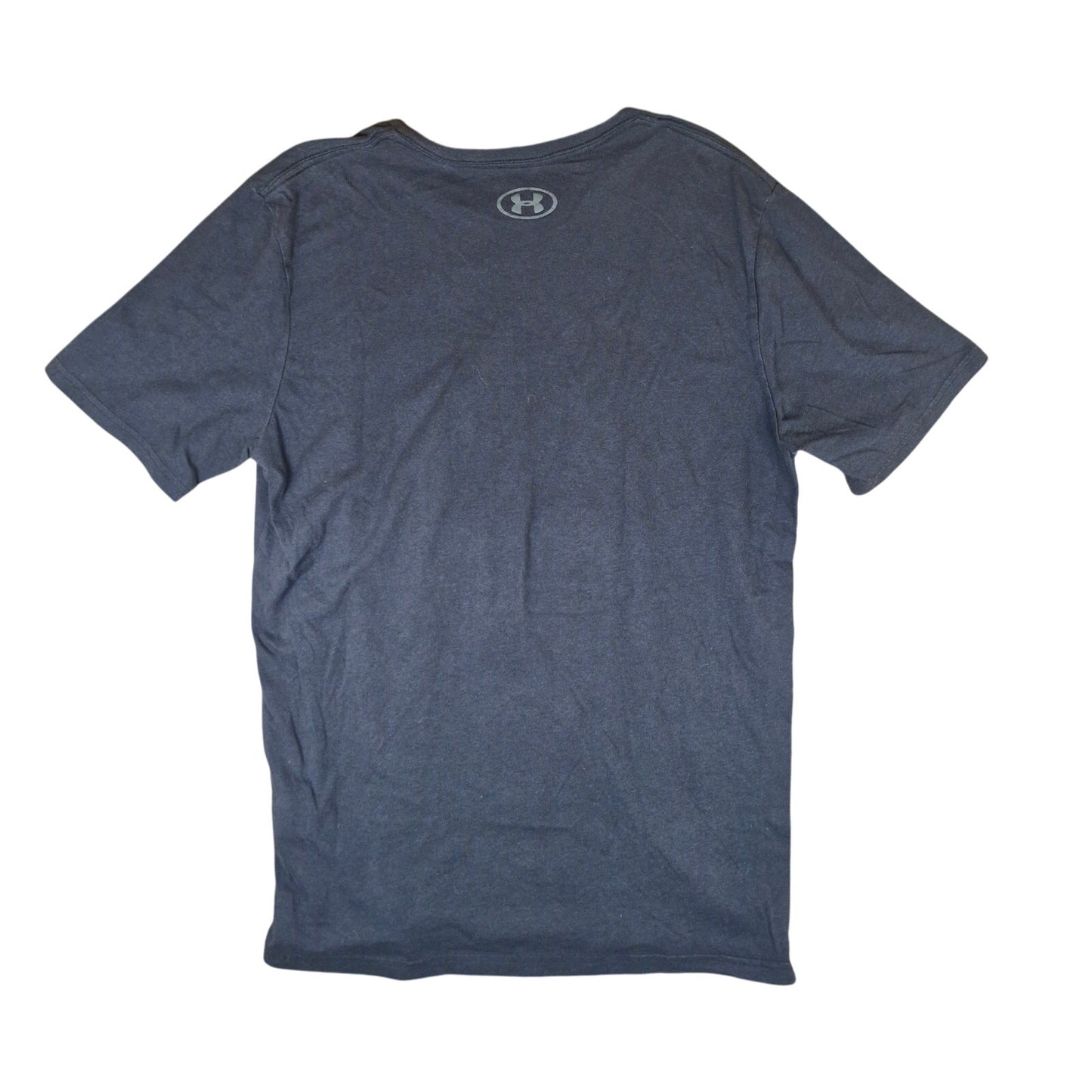 Under Armour HeatGear Shirt Mens Large Loose Black Logo Graphic Short Sleeve