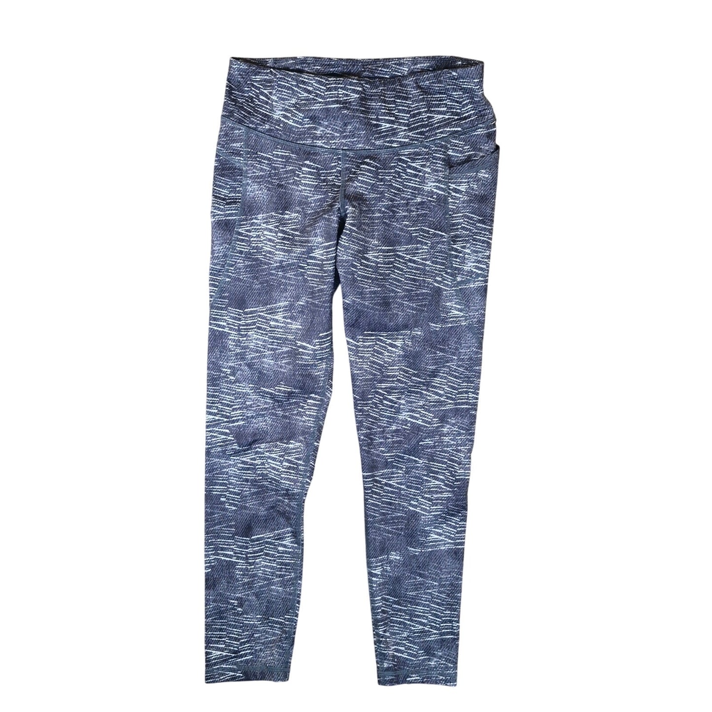 Champion Duo Dry Paint Splatter Leggings Size M Black Gray Ankle Workout