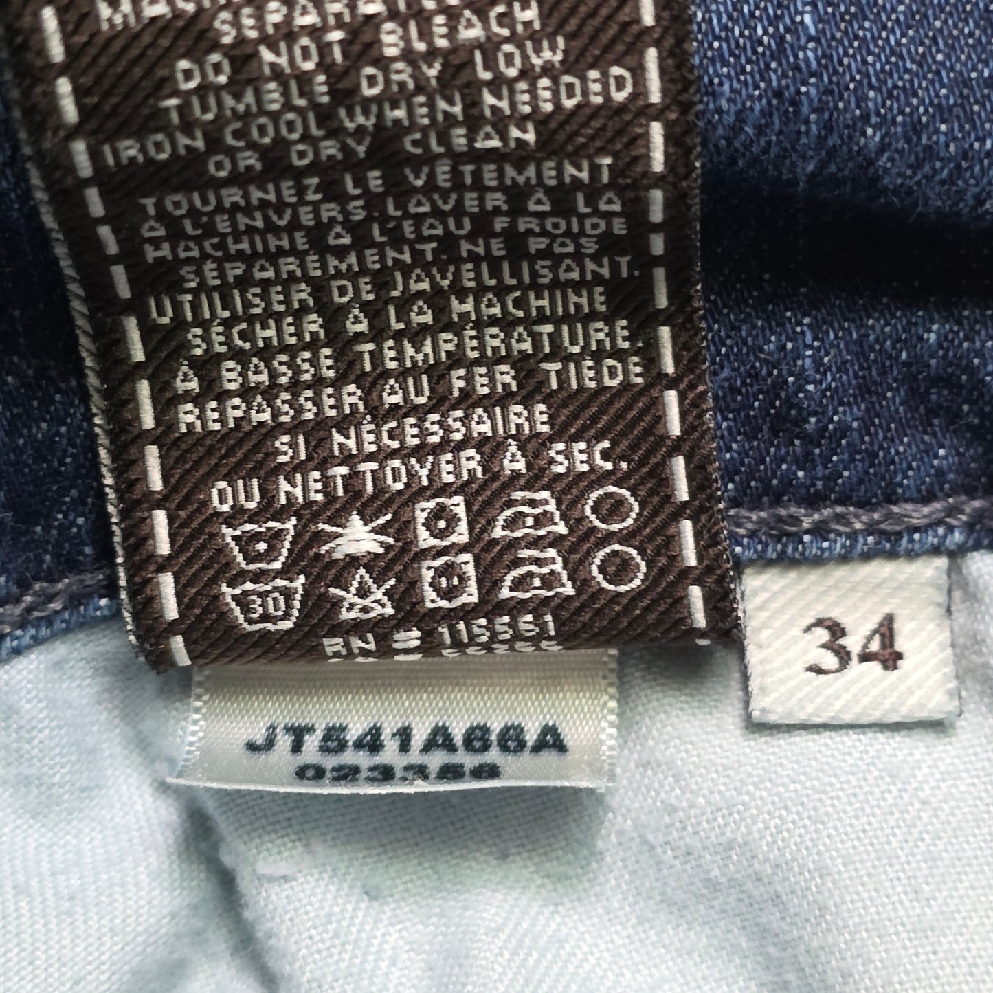 7 For All Mankind Jeans Men’s 34 Relaxed Fit Button Distressed