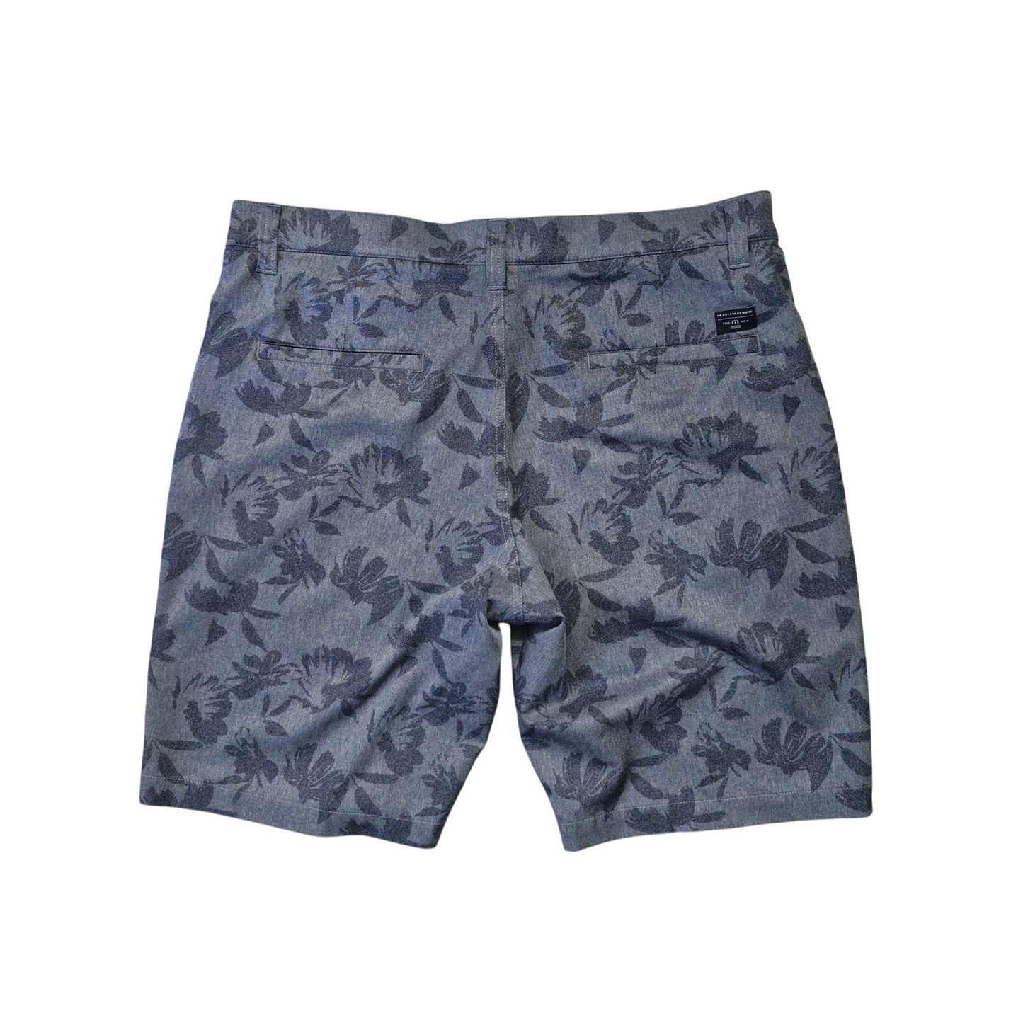 Travis Mathew Men's Gray Golf Shorts Polyester Lightweight Size 34